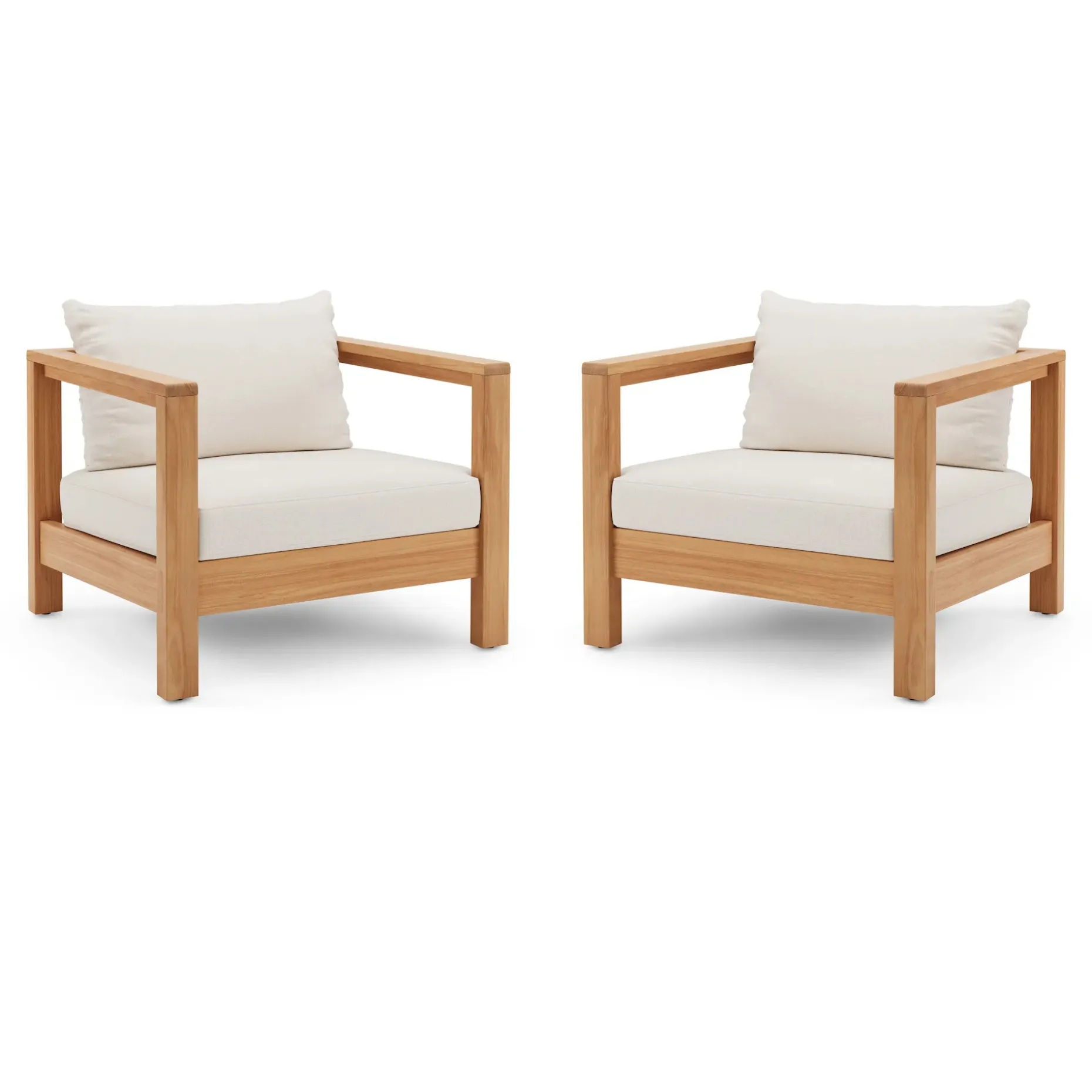 Palmera 34.5" Outdoor Lounge Chair Set - Portside Beige