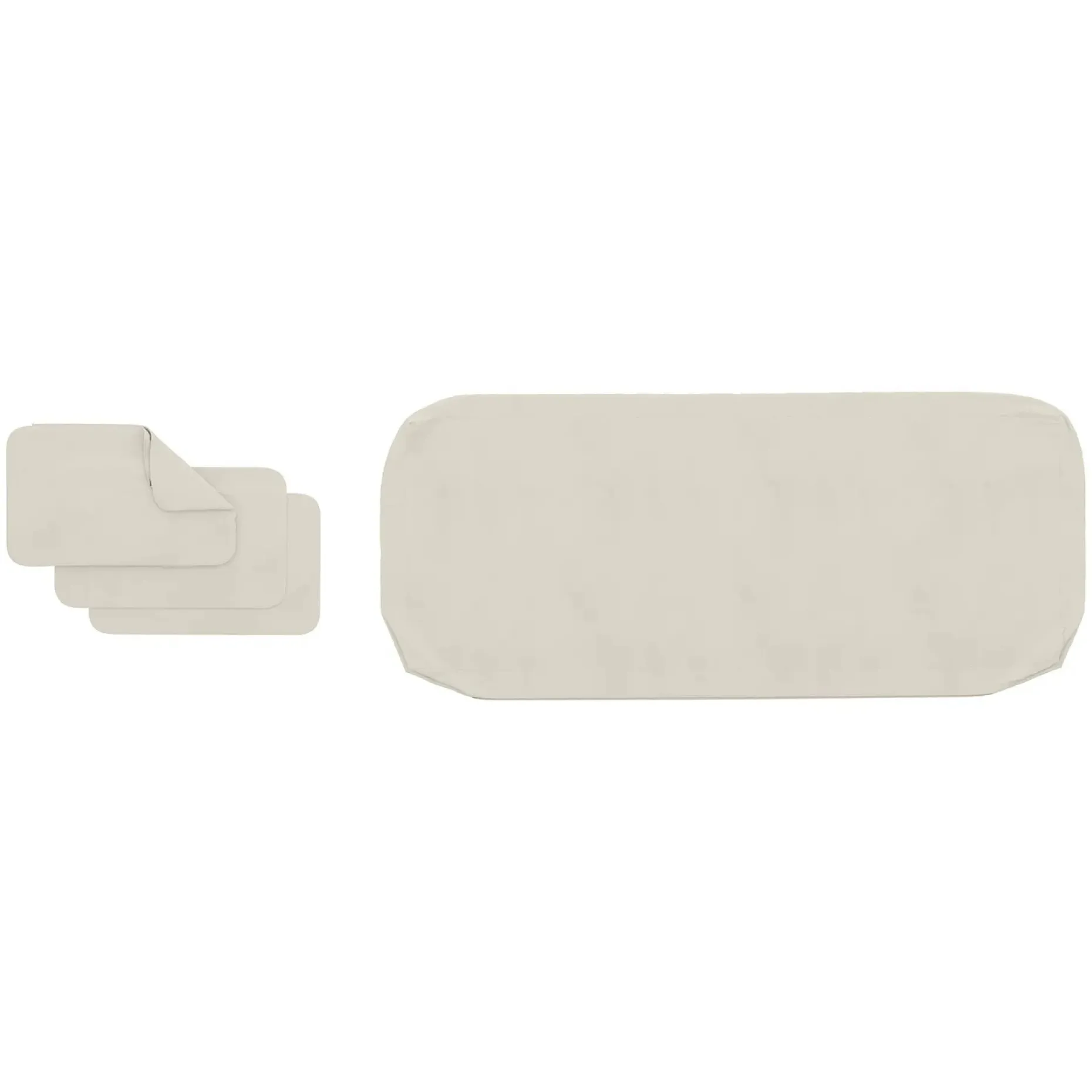Palmera Outdoor Sofa Cushion Cover Set - Dravite Ivory