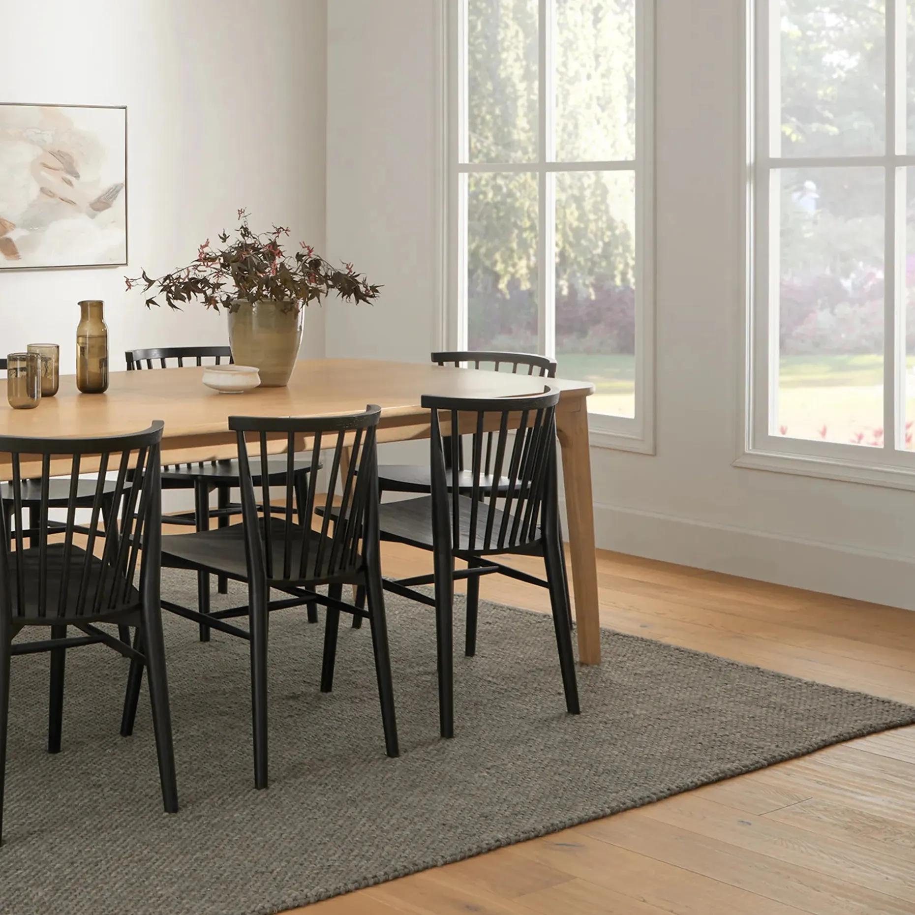 Plumas 92.5" - 112" Extendable Dining Table - White Oak