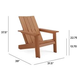Rena Outdoor Adirondack Chair - Natural Eucalyptus