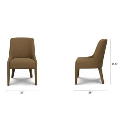 Renee Dining Chair - Felted Brown