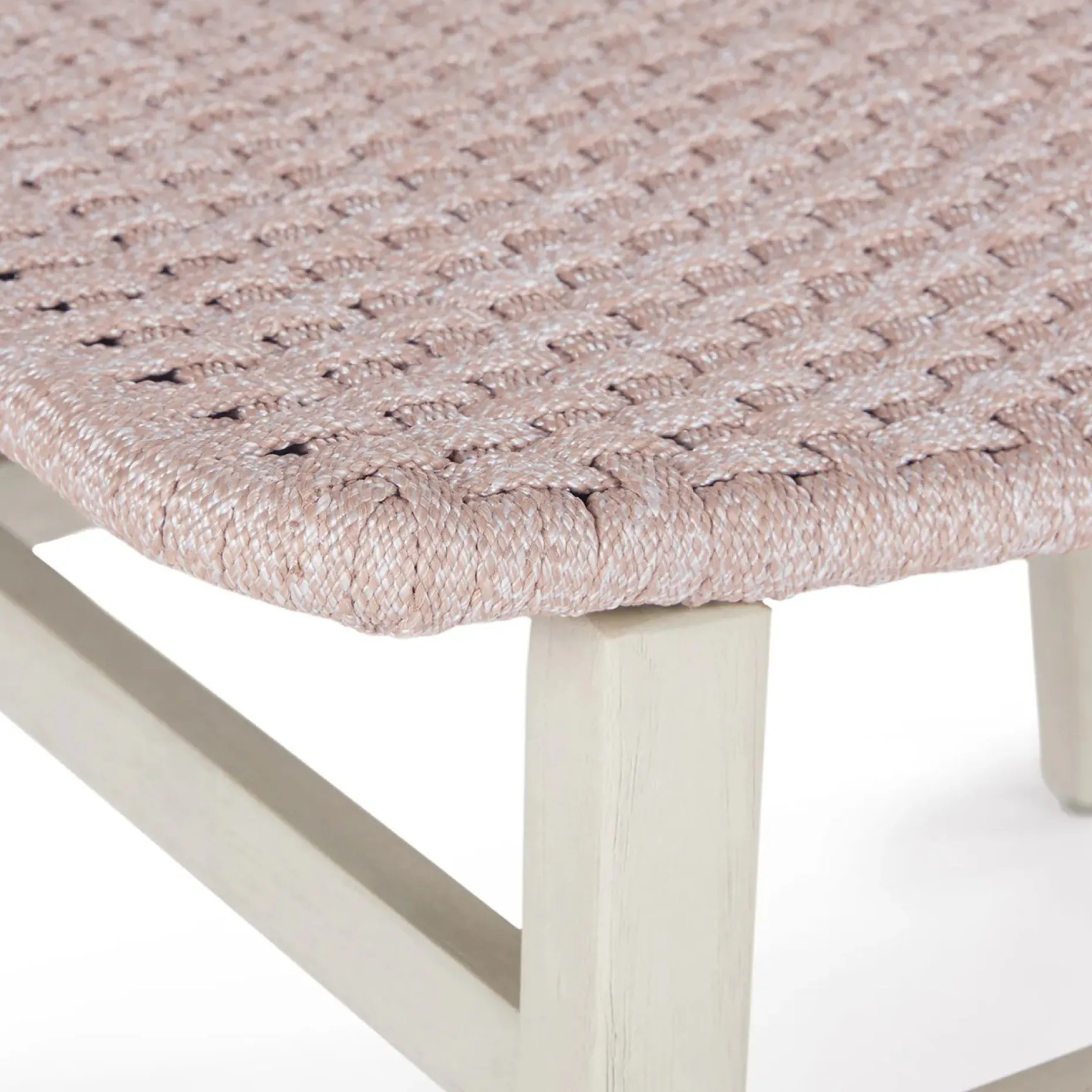 Reni 24.25" Outdoor Ottoman - Brushed Taupe
