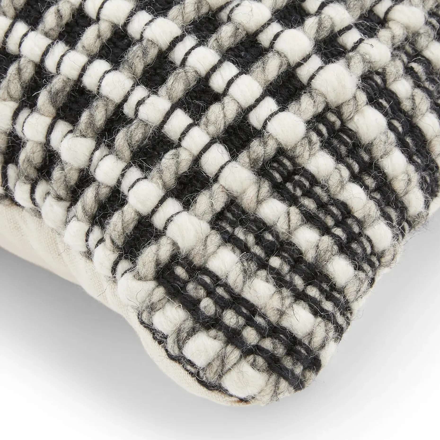 Ren Small Pillow - Black Weave