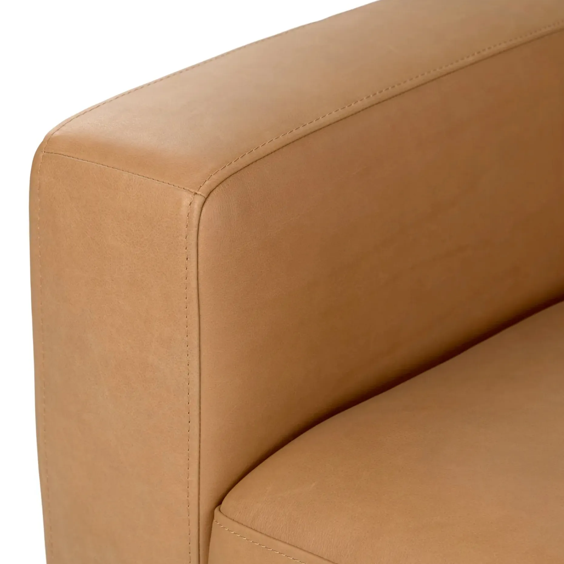 Rhett 63.5" Leather Loveseat - Charme Tan