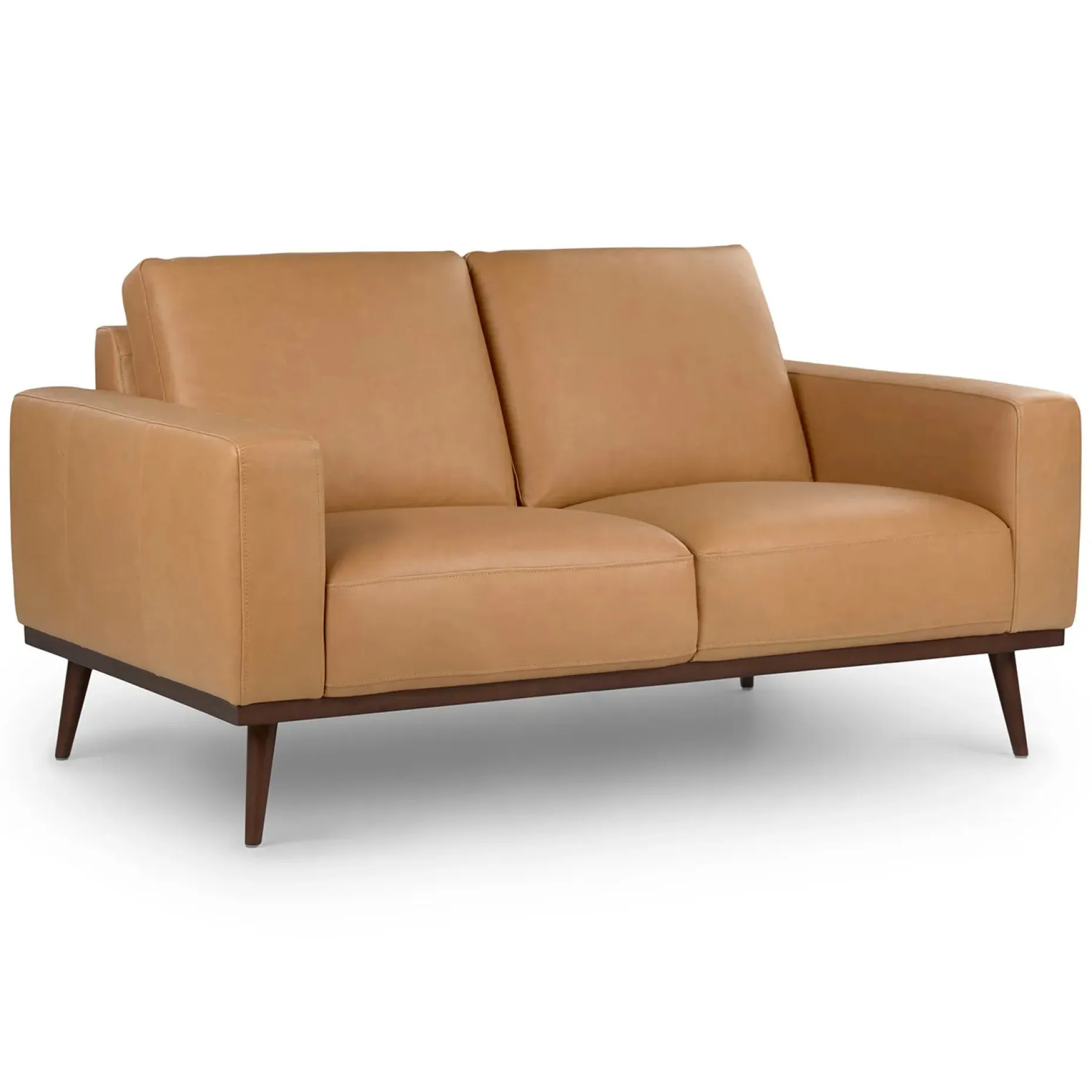 Rhett 63.5" Leather Loveseat - Charme Tan