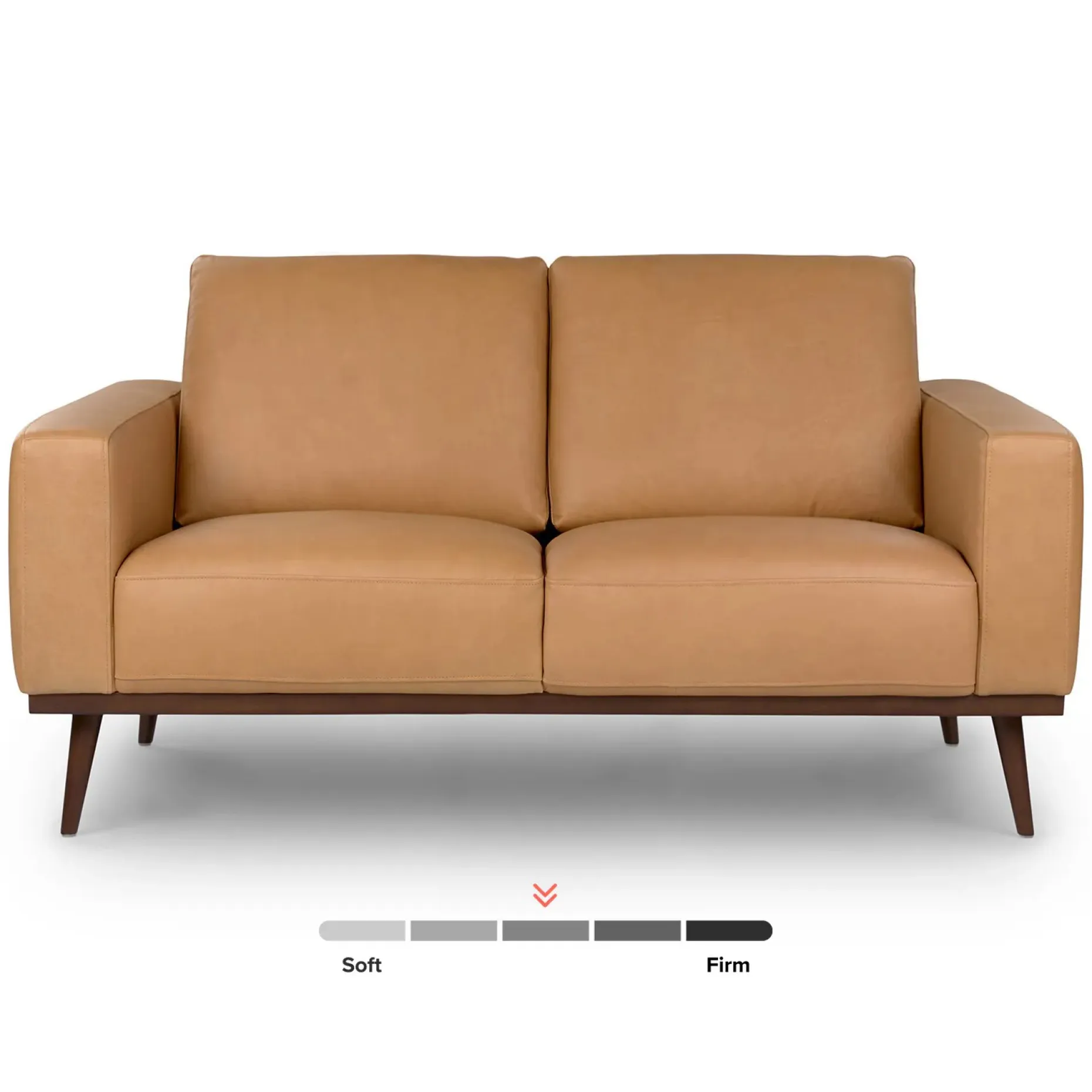 Rhett 63.5" Leather Loveseat - Charme Tan