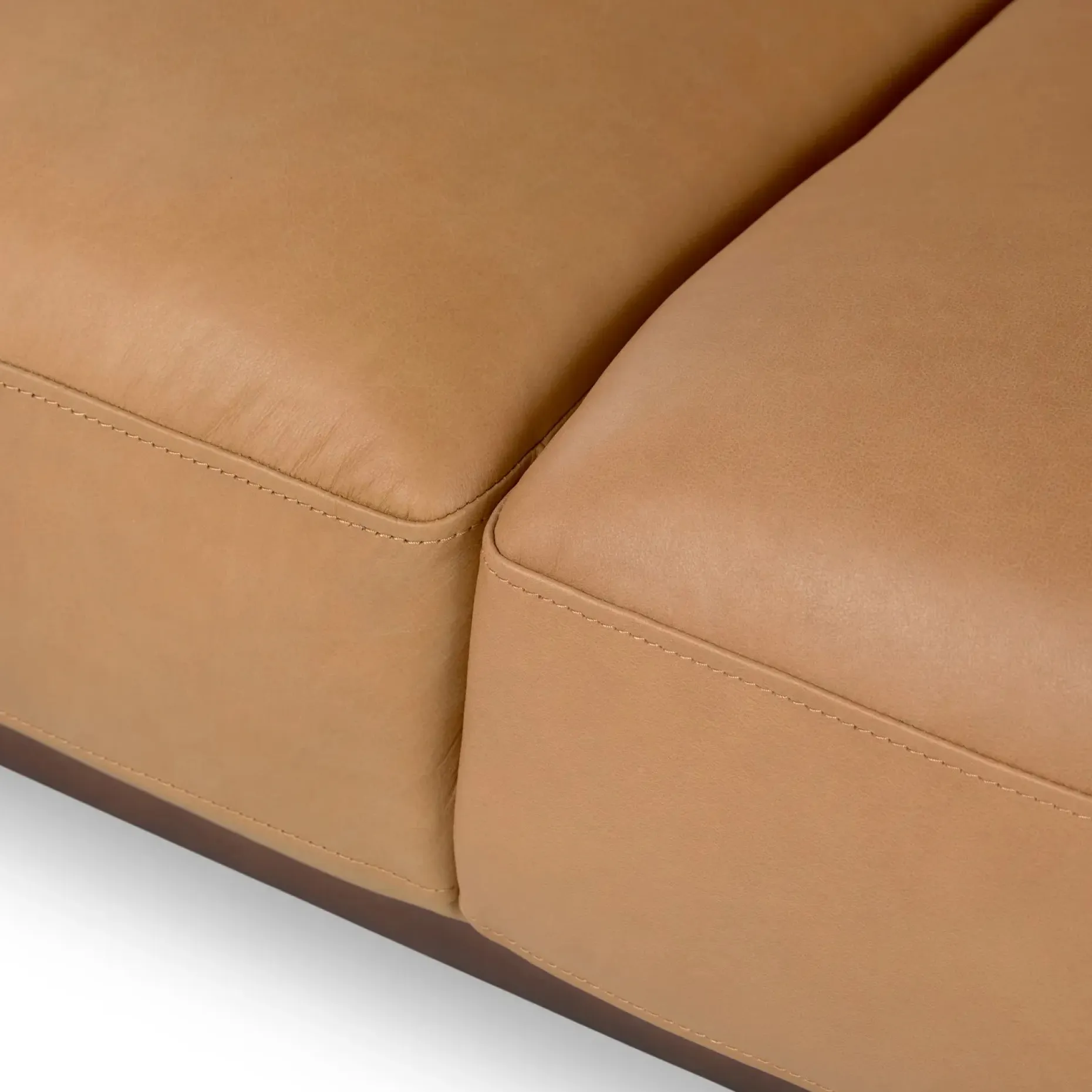 Rhett 63.5" Leather Loveseat - Charme Tan