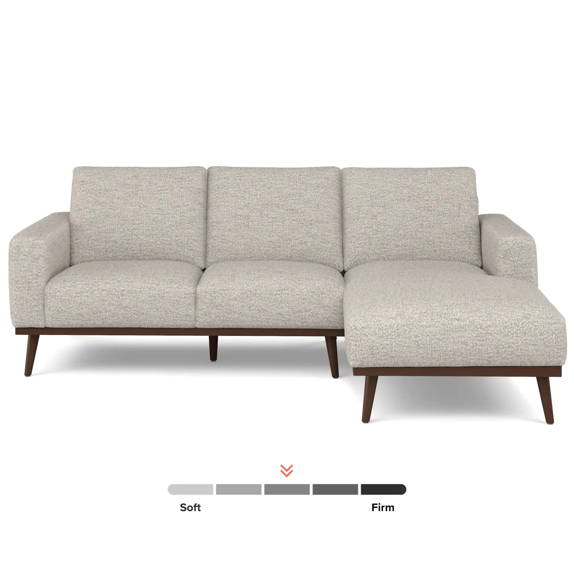 Rhett 93" Right Chaise Sectional - Pepper Ivory