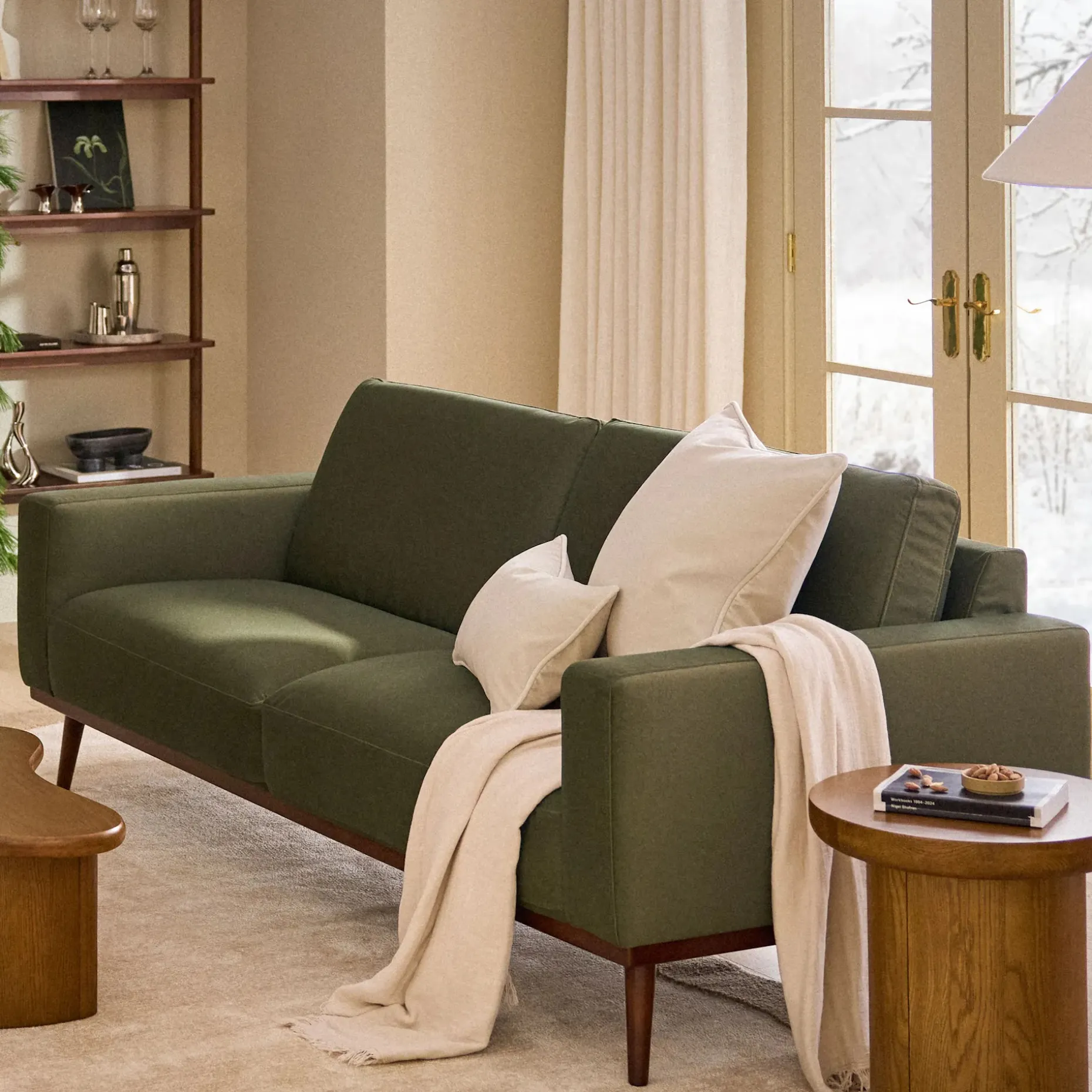 Rhett 84" Sofa - Felted Green