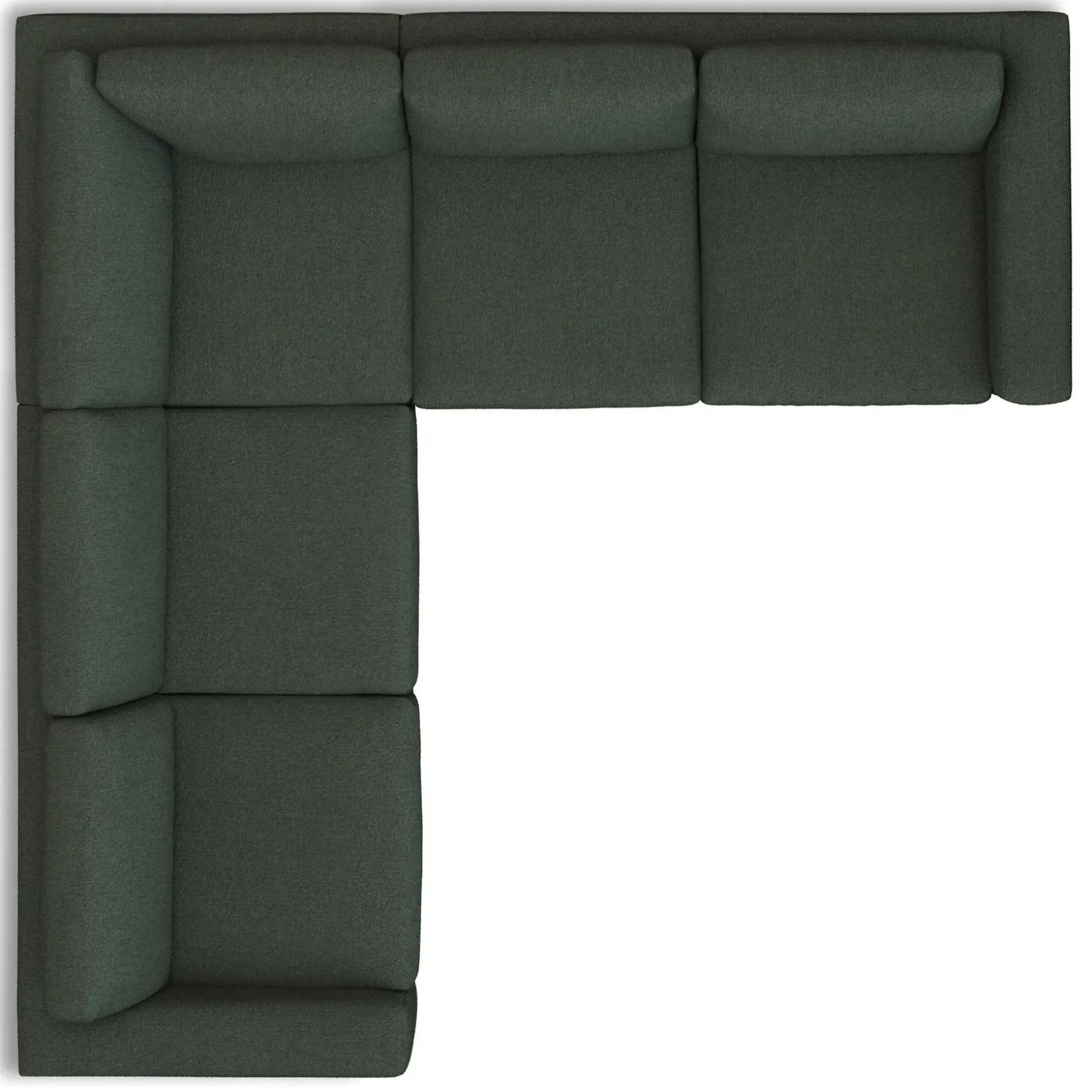 Riley 104" Corner Sectional - Green Wool Bouclé