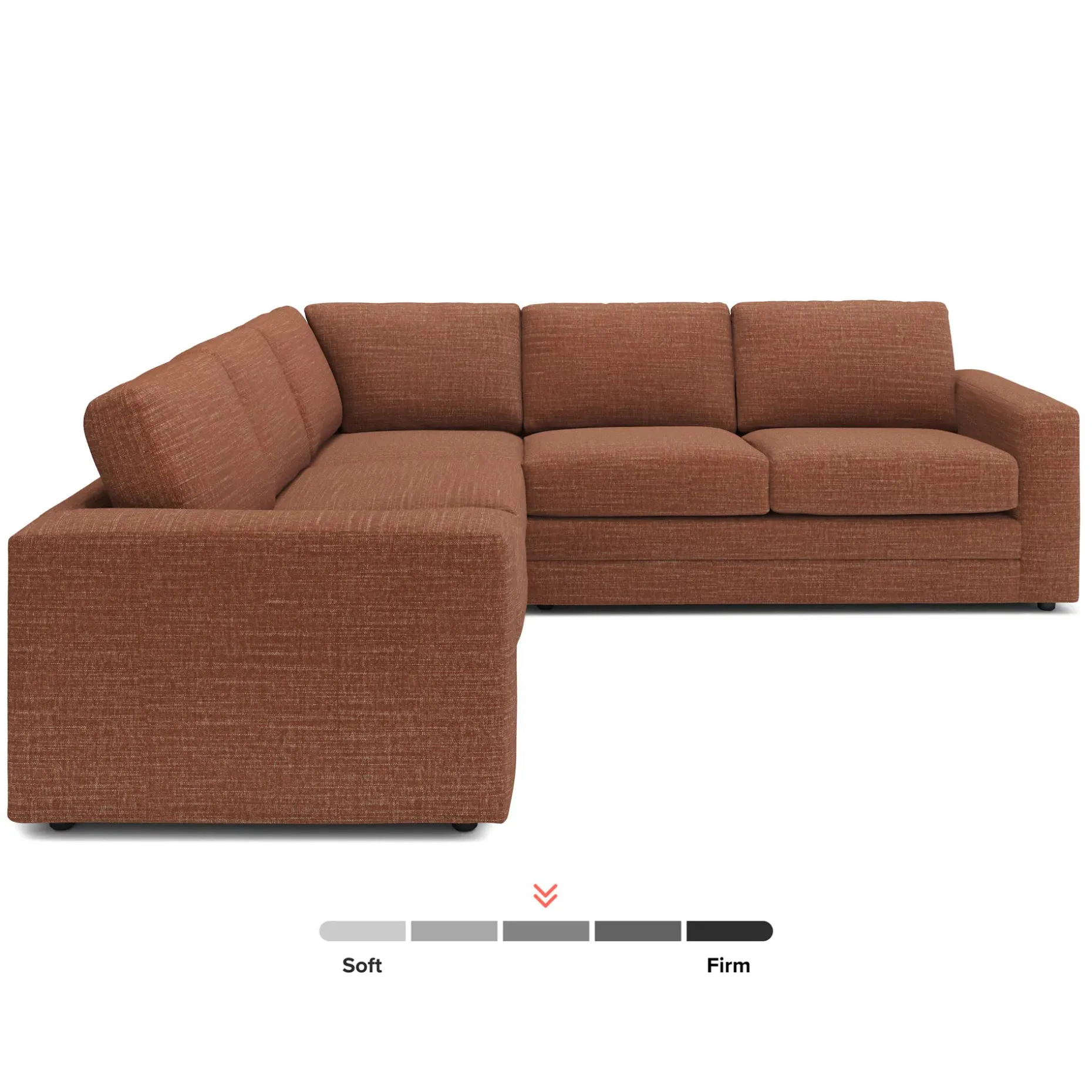 Riley 104" Corner Sectional - Napa Rust