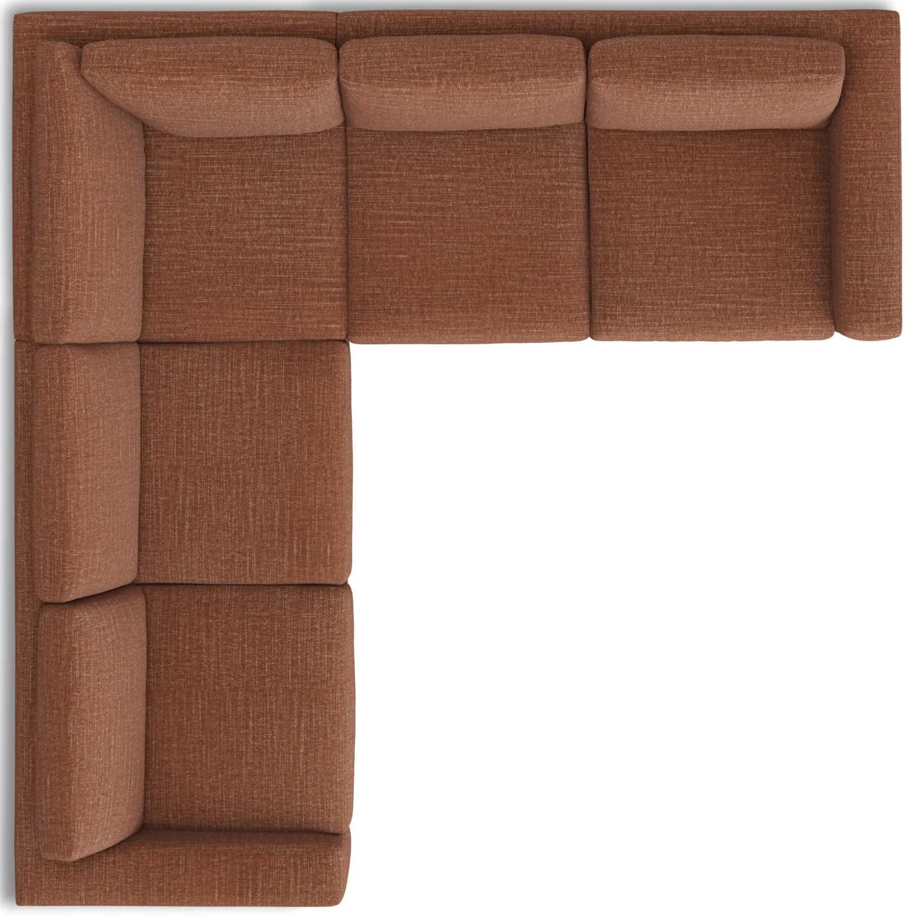 Riley 104" Corner Sectional - Napa Rust