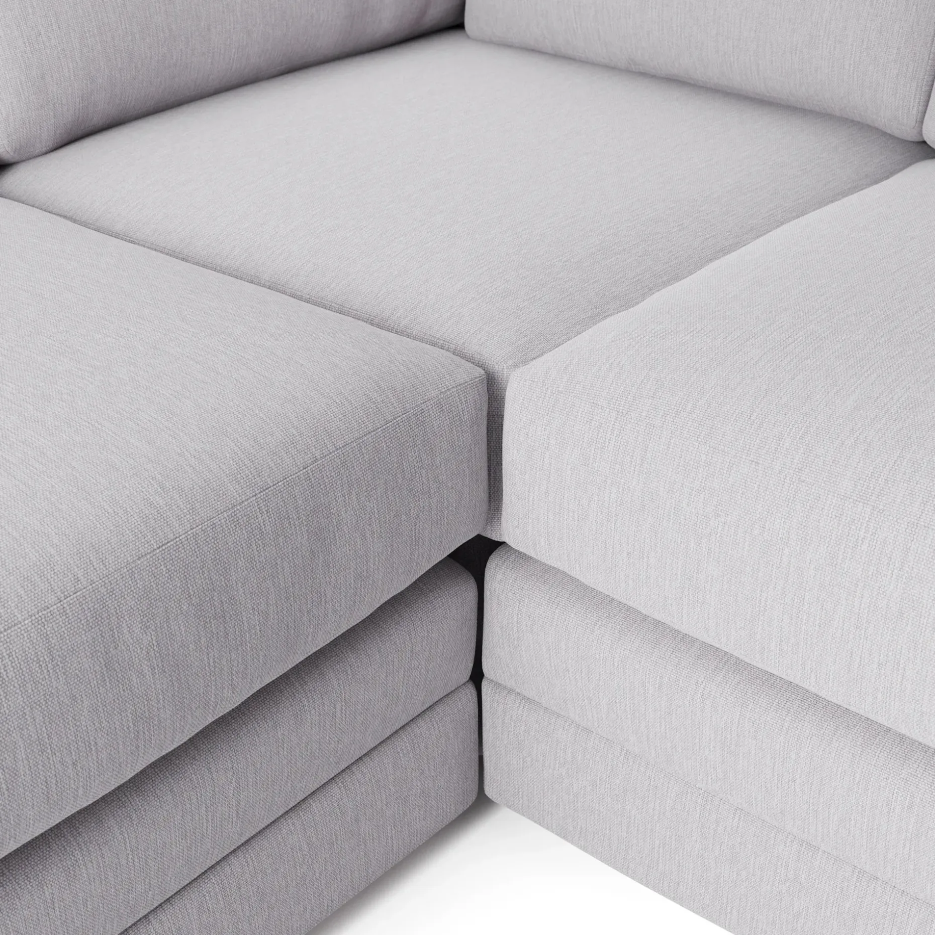 Riley 104" Corner Sectional - Silver Ivory