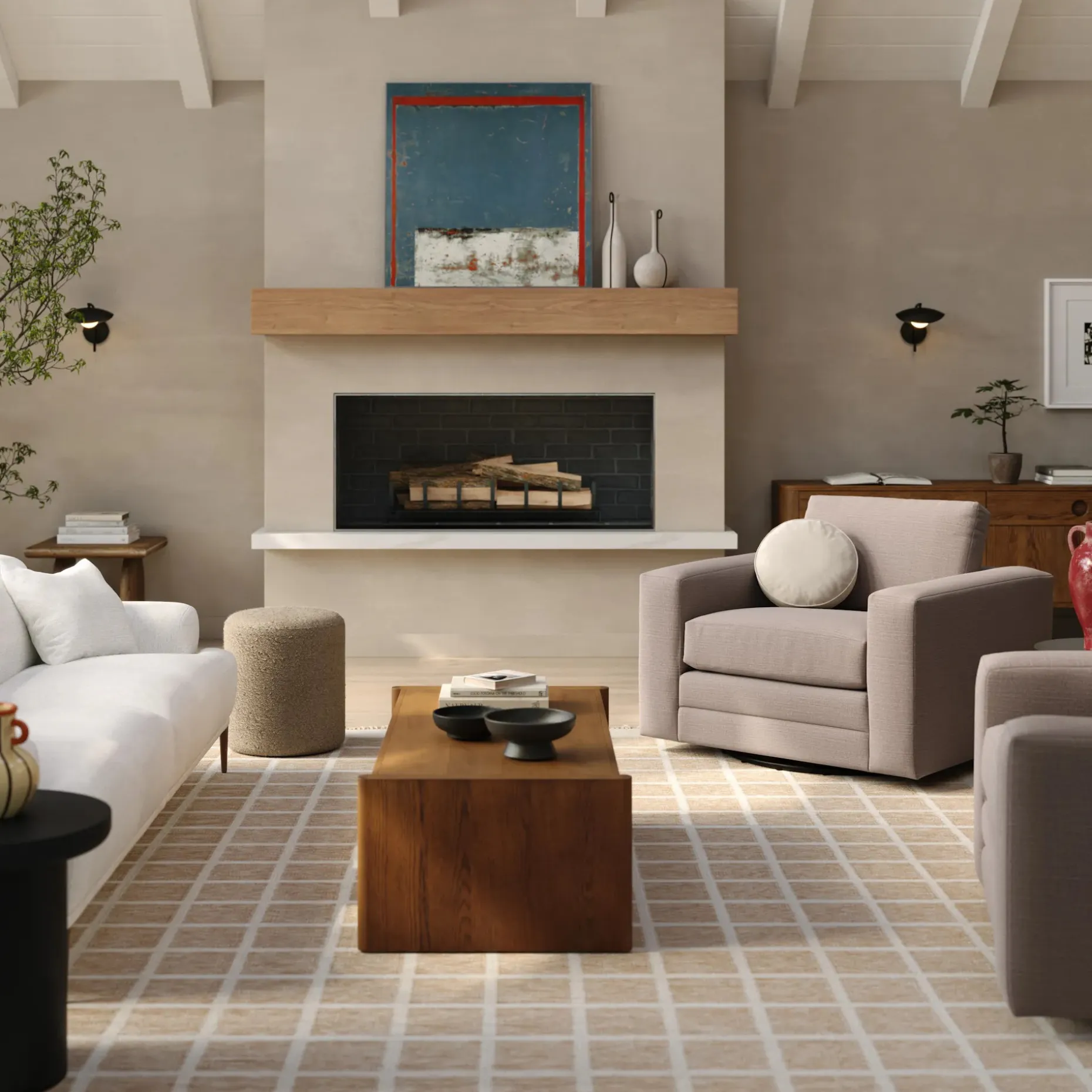 Riley 42" Grand Swivel Chair - Napa Quartz