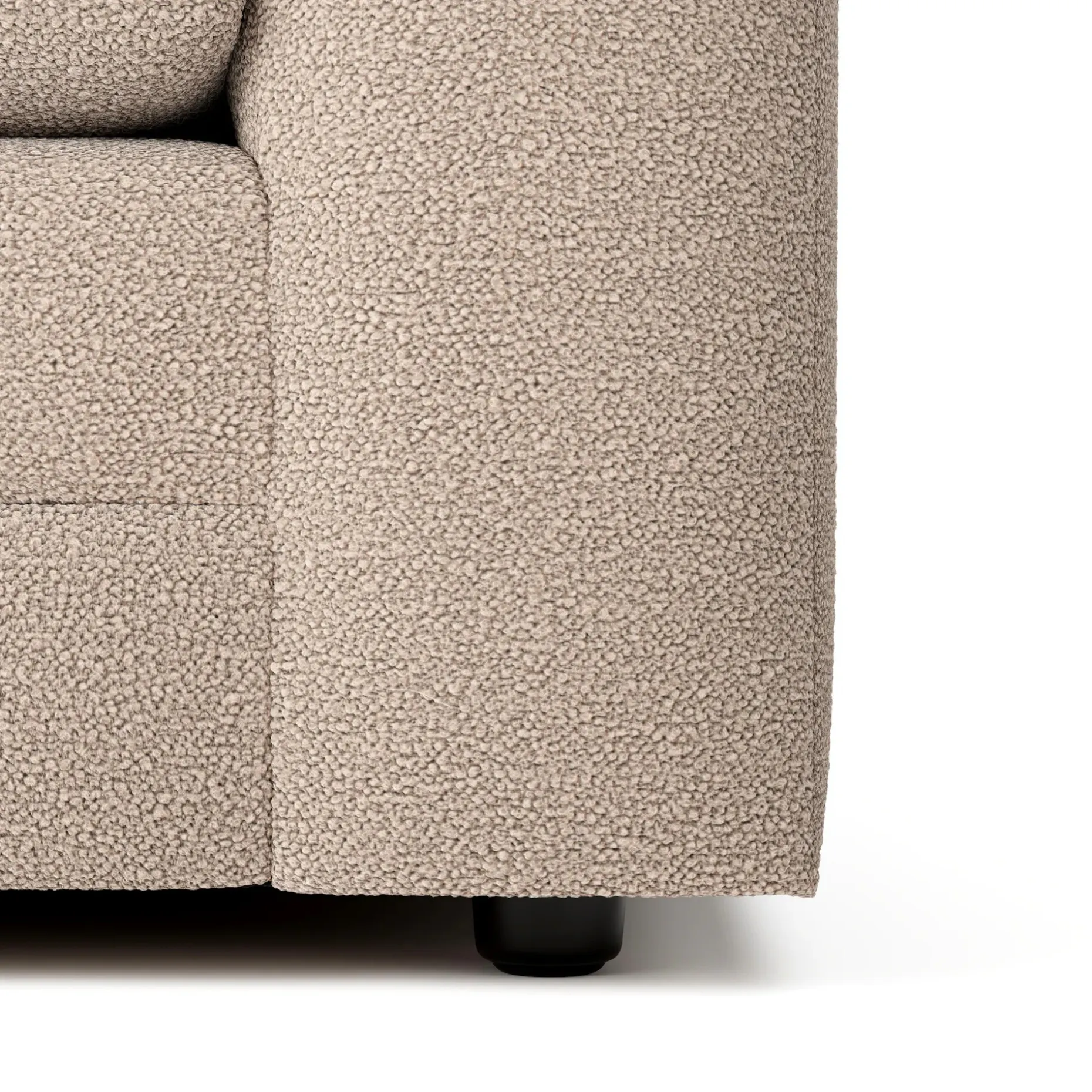 Riley 118.5" Left Sectional - Sandstone Wool Bouclé