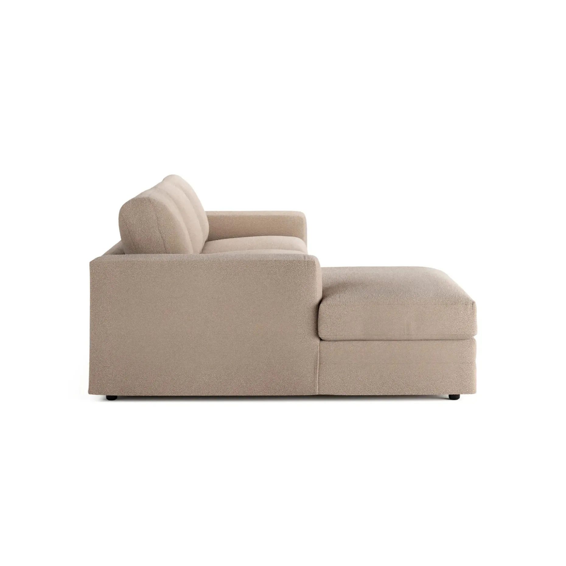 Riley 118.5" Left Sectional - Sandstone Wool Bouclé