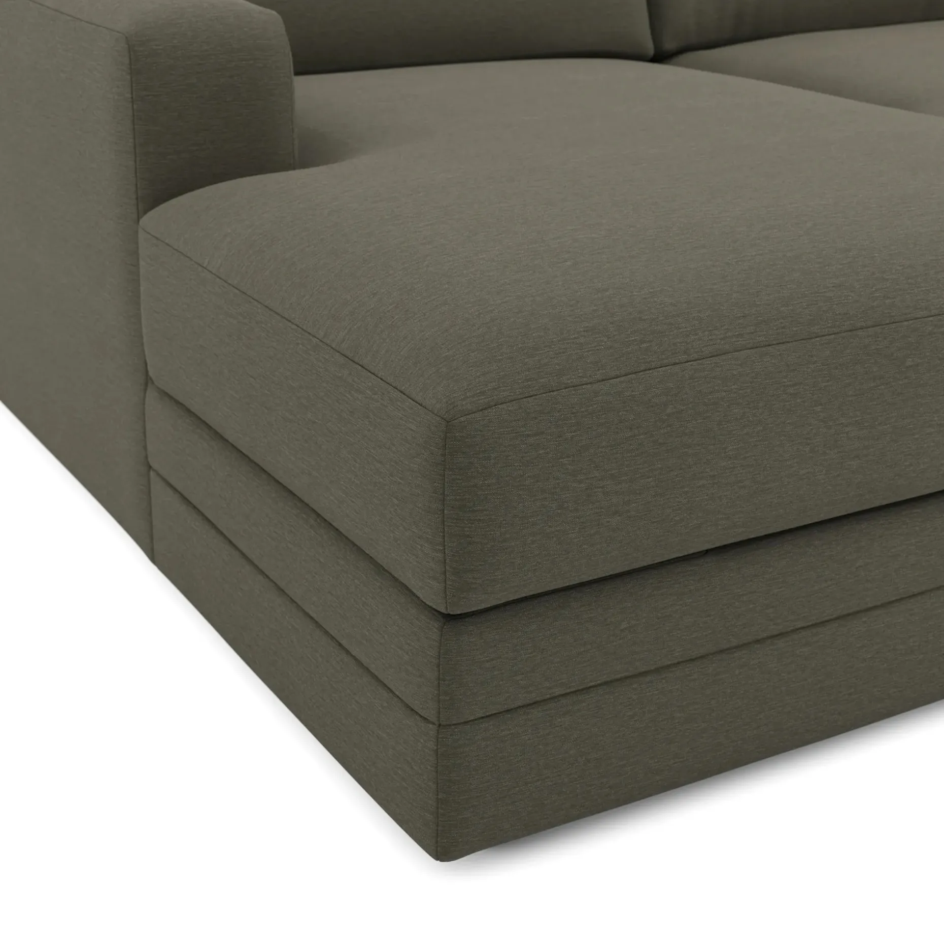 Riley 118" Left Storage Sleeper Sectional - Silver Moss