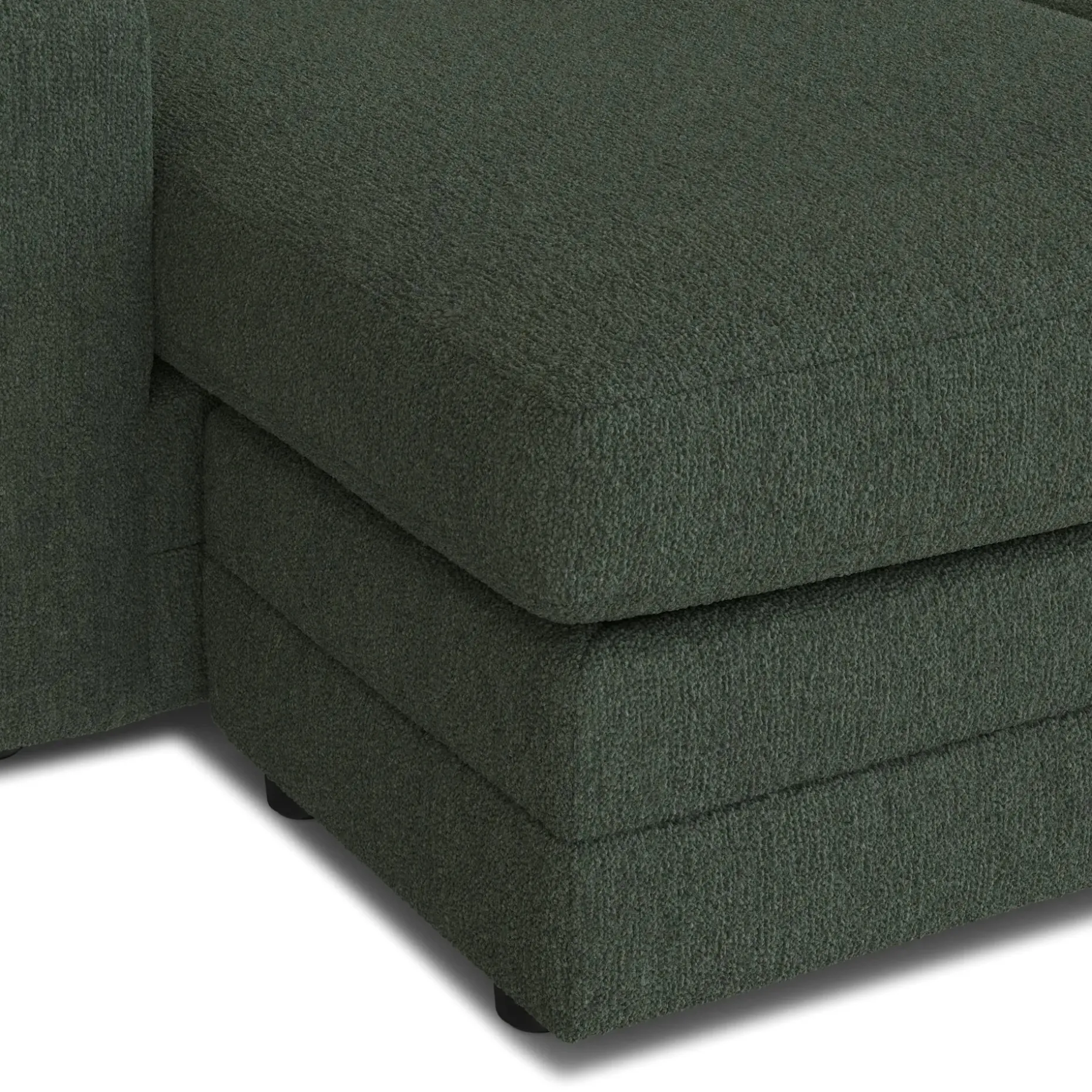 Riley 84" Reversible Storage Sectional - Green Wool Bouclé