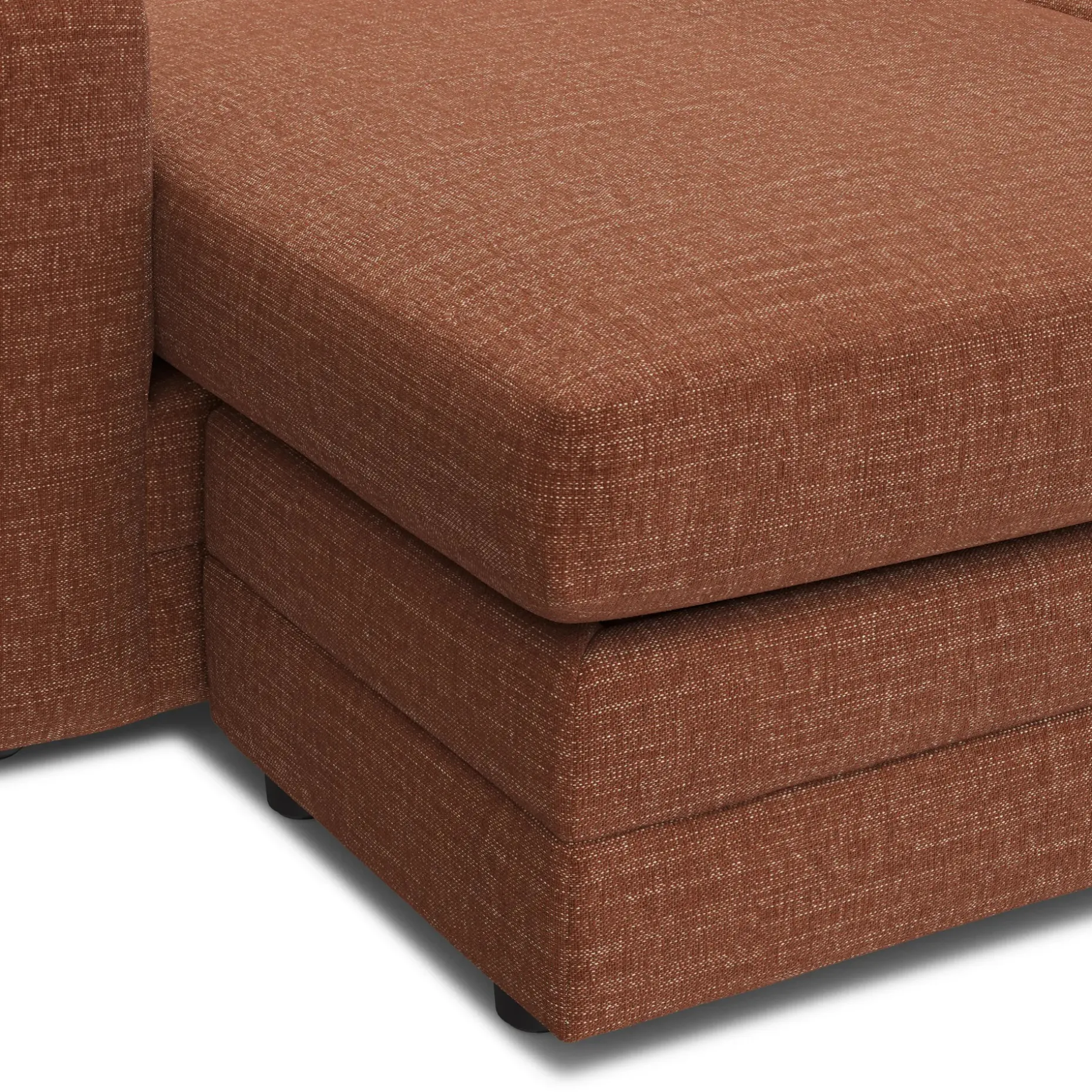 Riley 84" Reversible Storage Sectional - Napa Rust