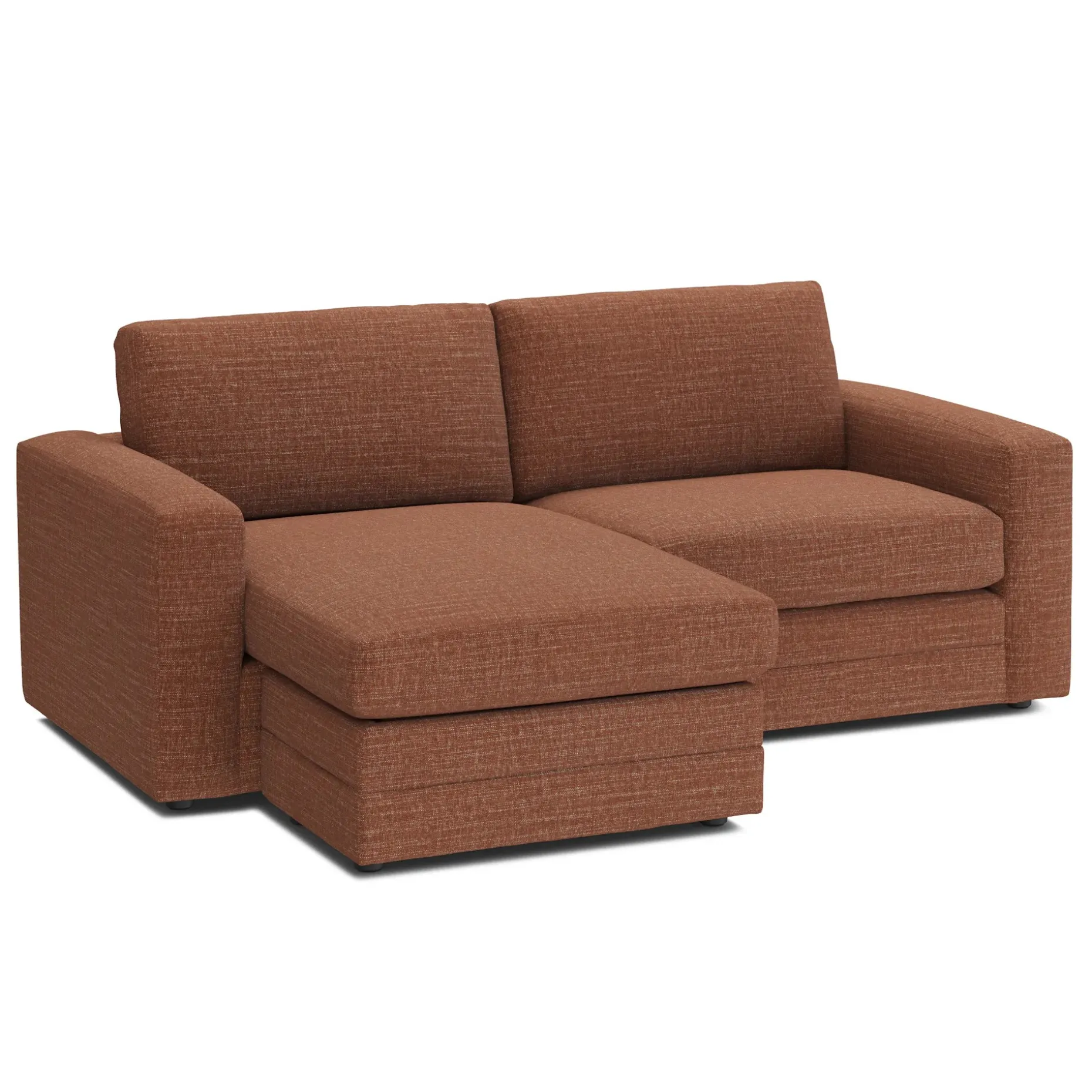 Riley 84" Reversible Storage Sectional - Napa Rust