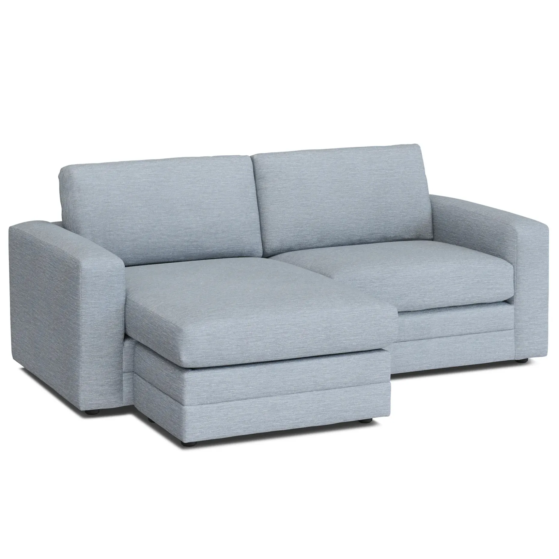 Riley 84" Reversible Storage Sectional - Silver Light Blue