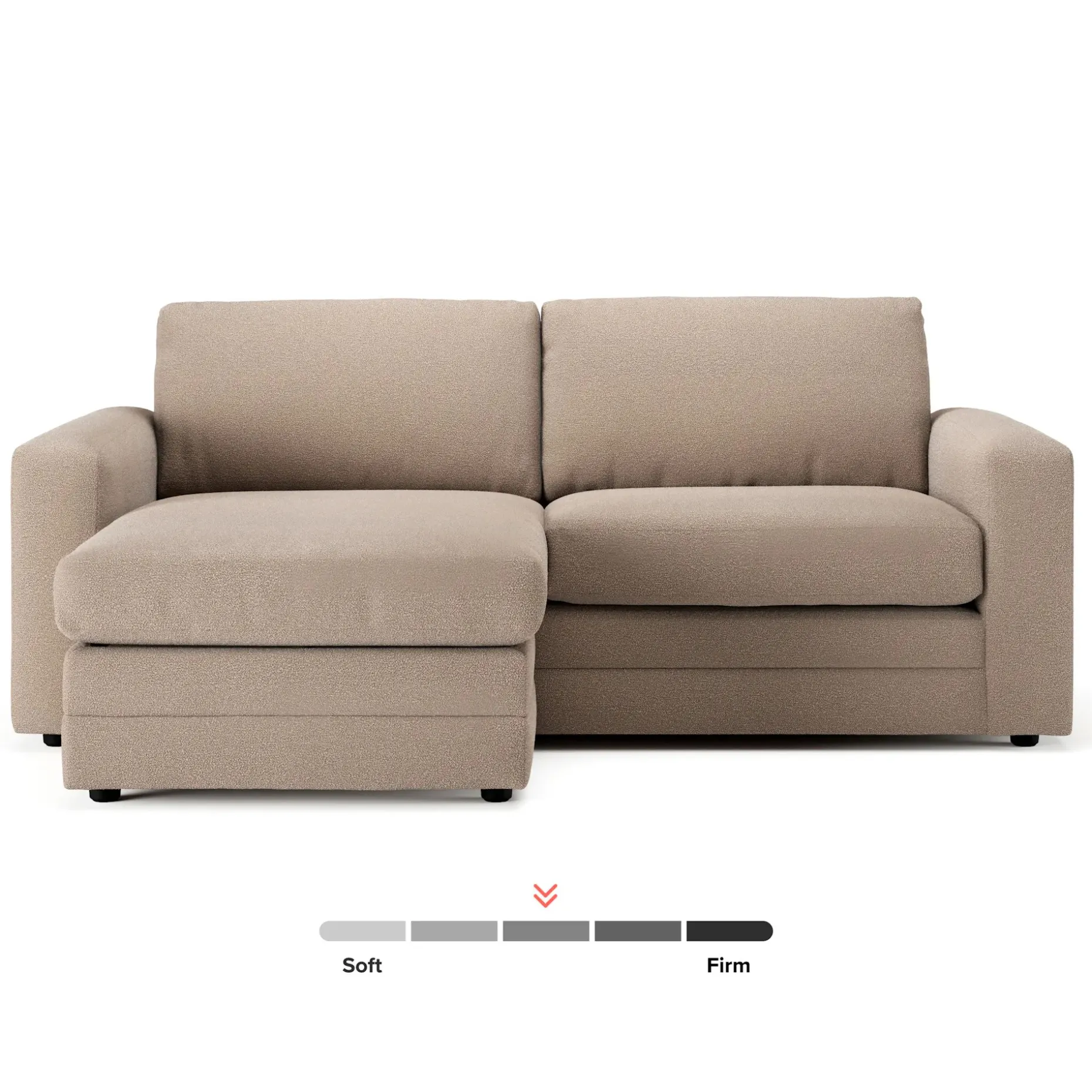 Riley 84" Reversible Storage Sectional - Sandstone Wool Bouclé