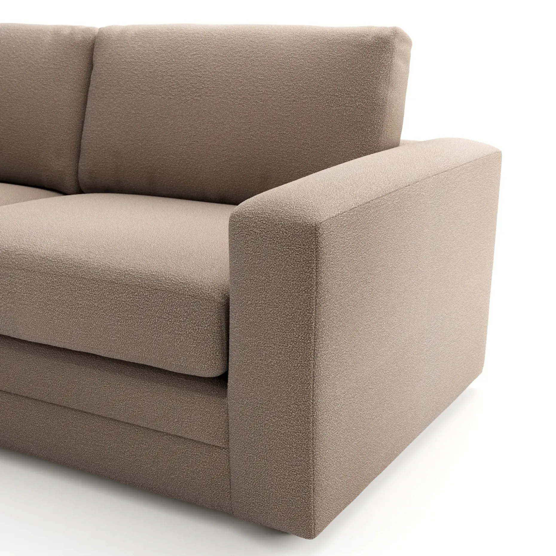 Riley 84" Reversible Storage Sectional - Sandstone Wool Bouclé