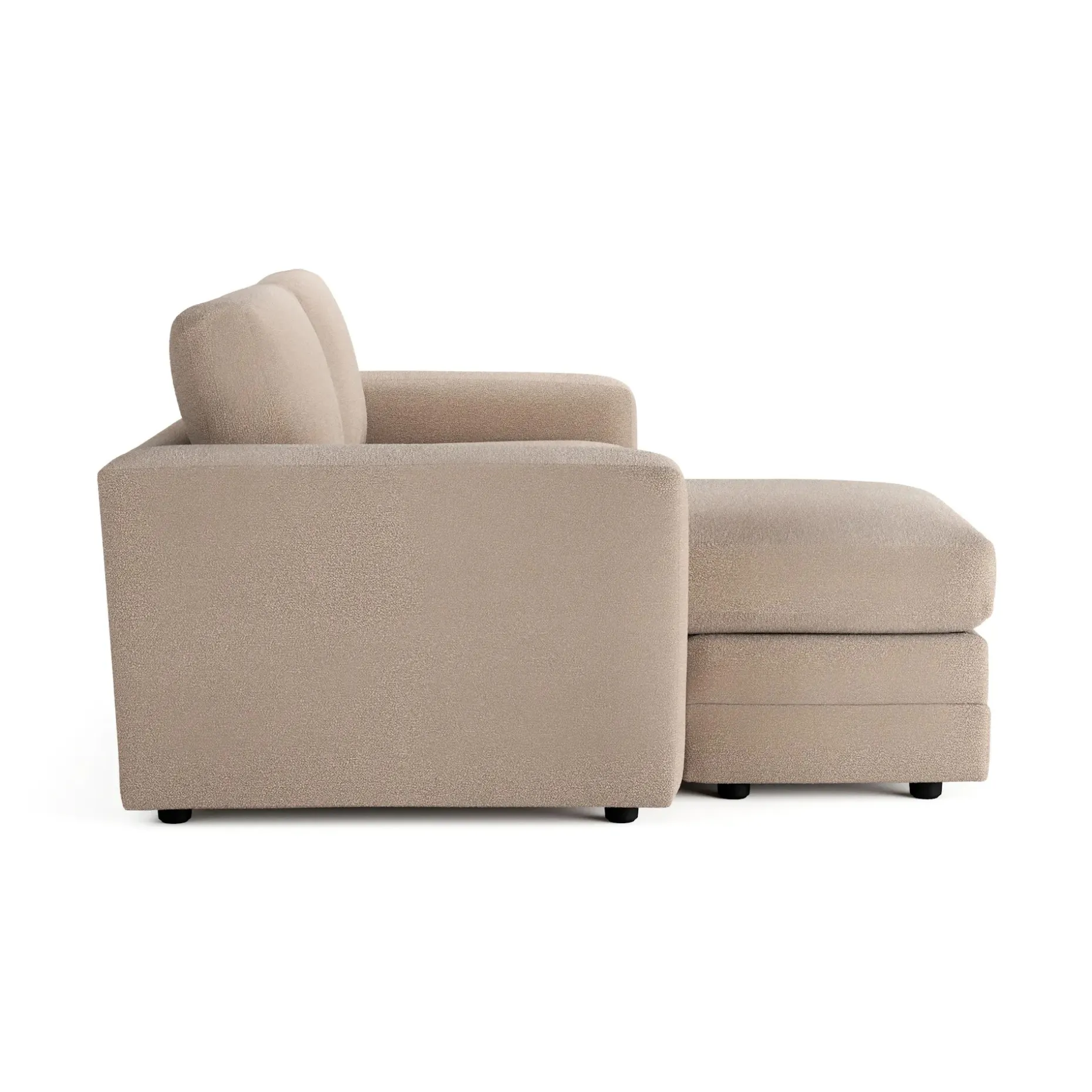 Riley 84" Reversible Storage Sectional - Sandstone Wool Bouclé