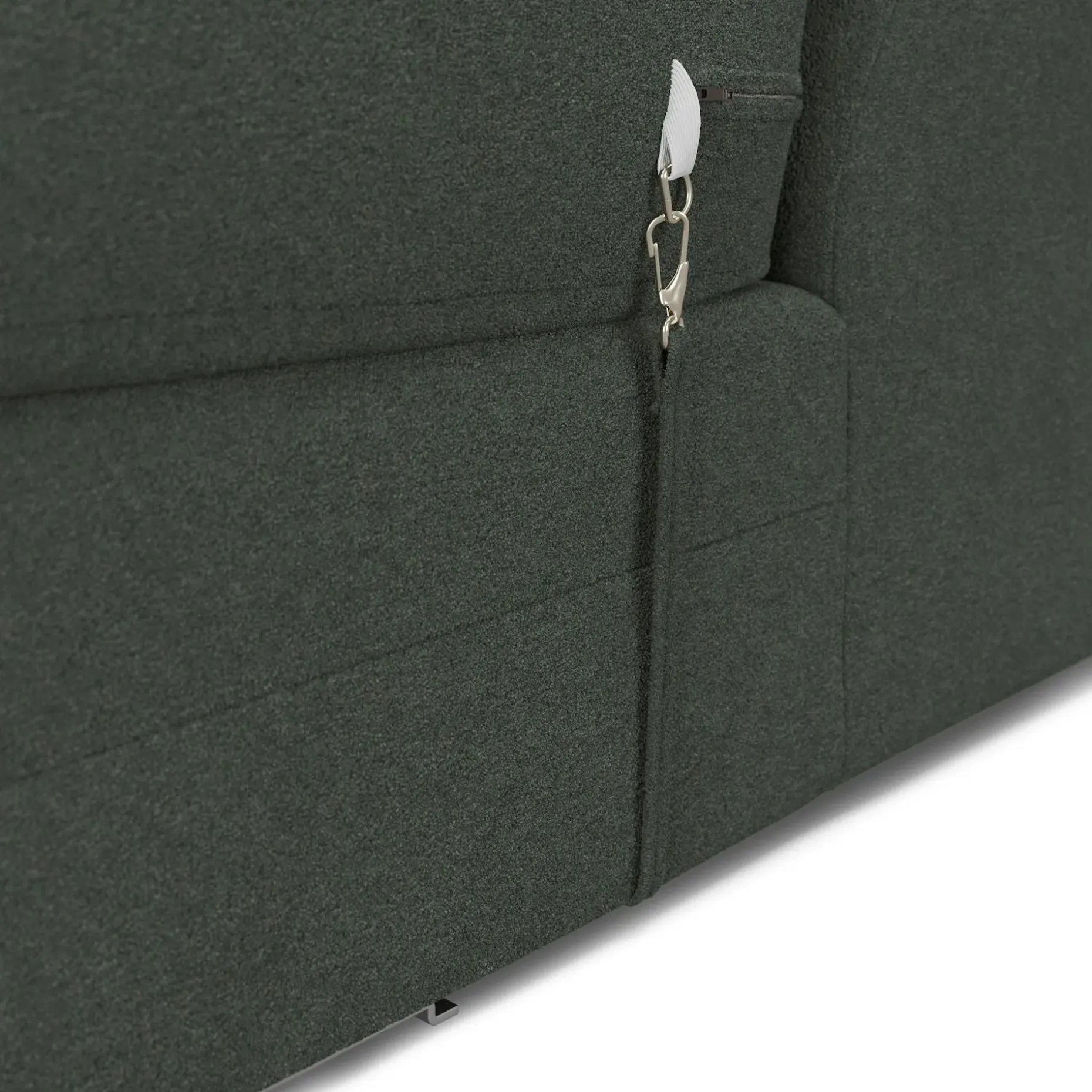 Riley 118.5" Right Sectional - Green Wool Bouclé