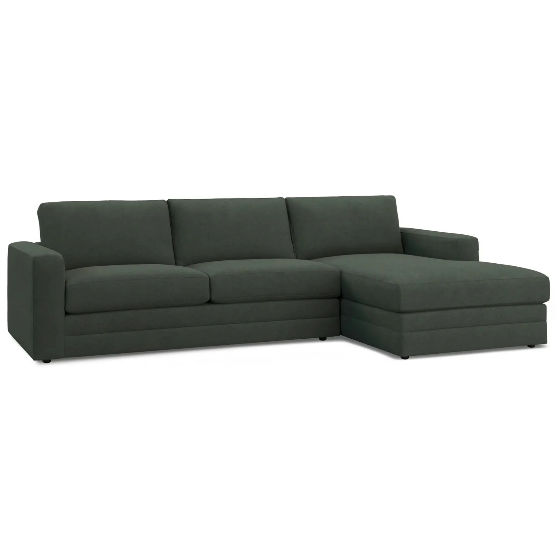 Riley 118.5" Right Sectional - Green Wool Bouclé
