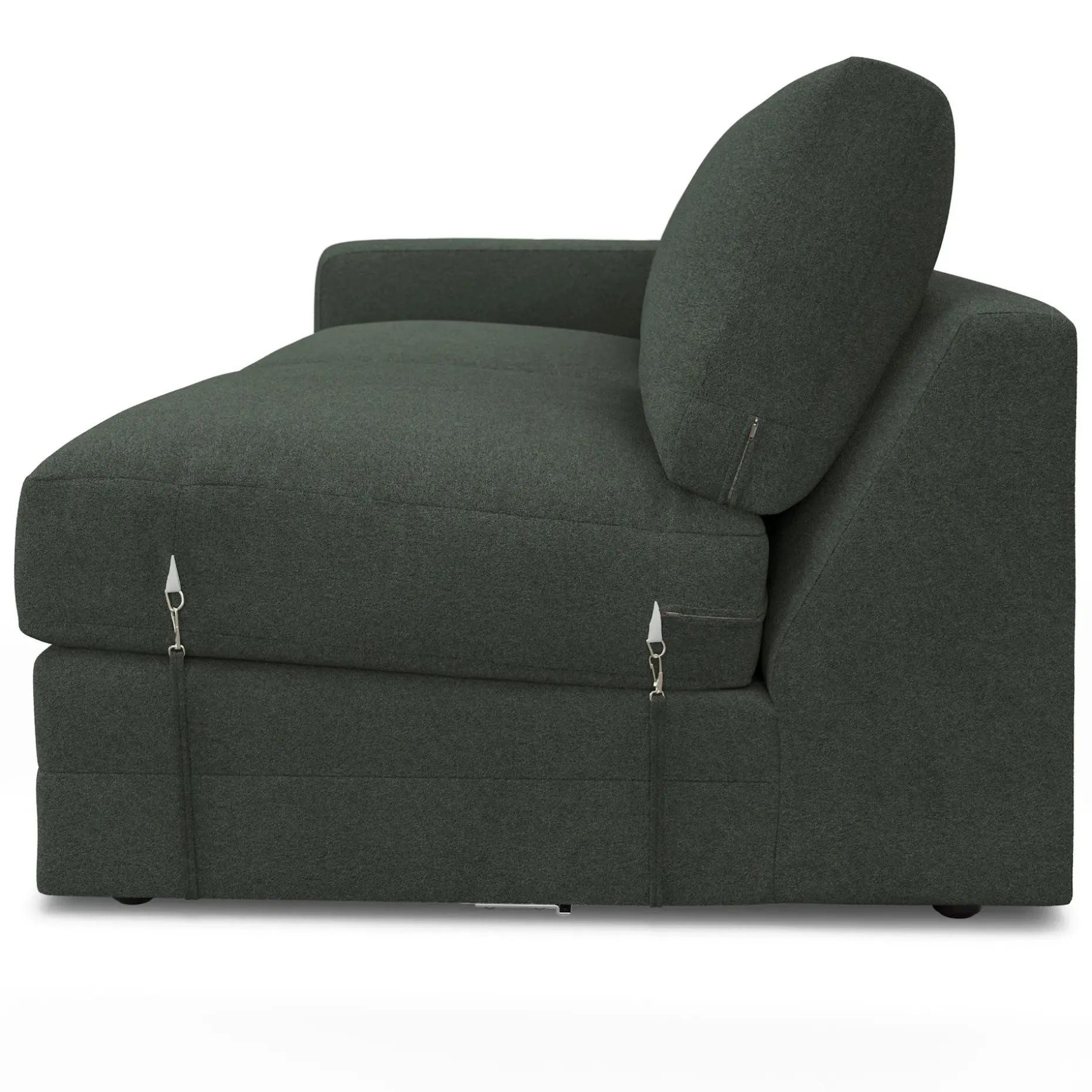 Riley 118.5" Right Sectional - Green Wool Bouclé
