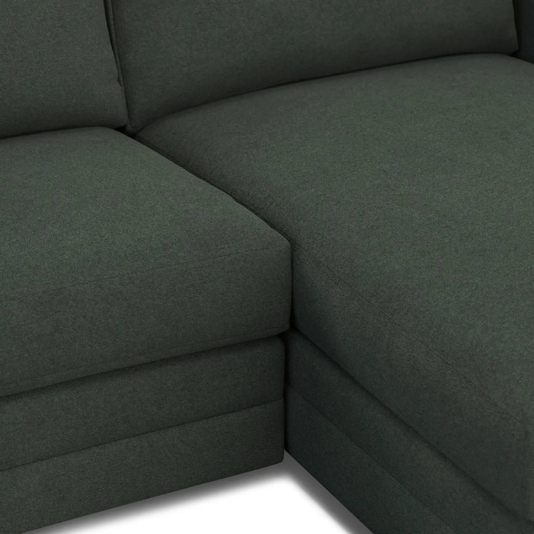 Riley 118.5" Right Sectional - Green Wool Bouclé