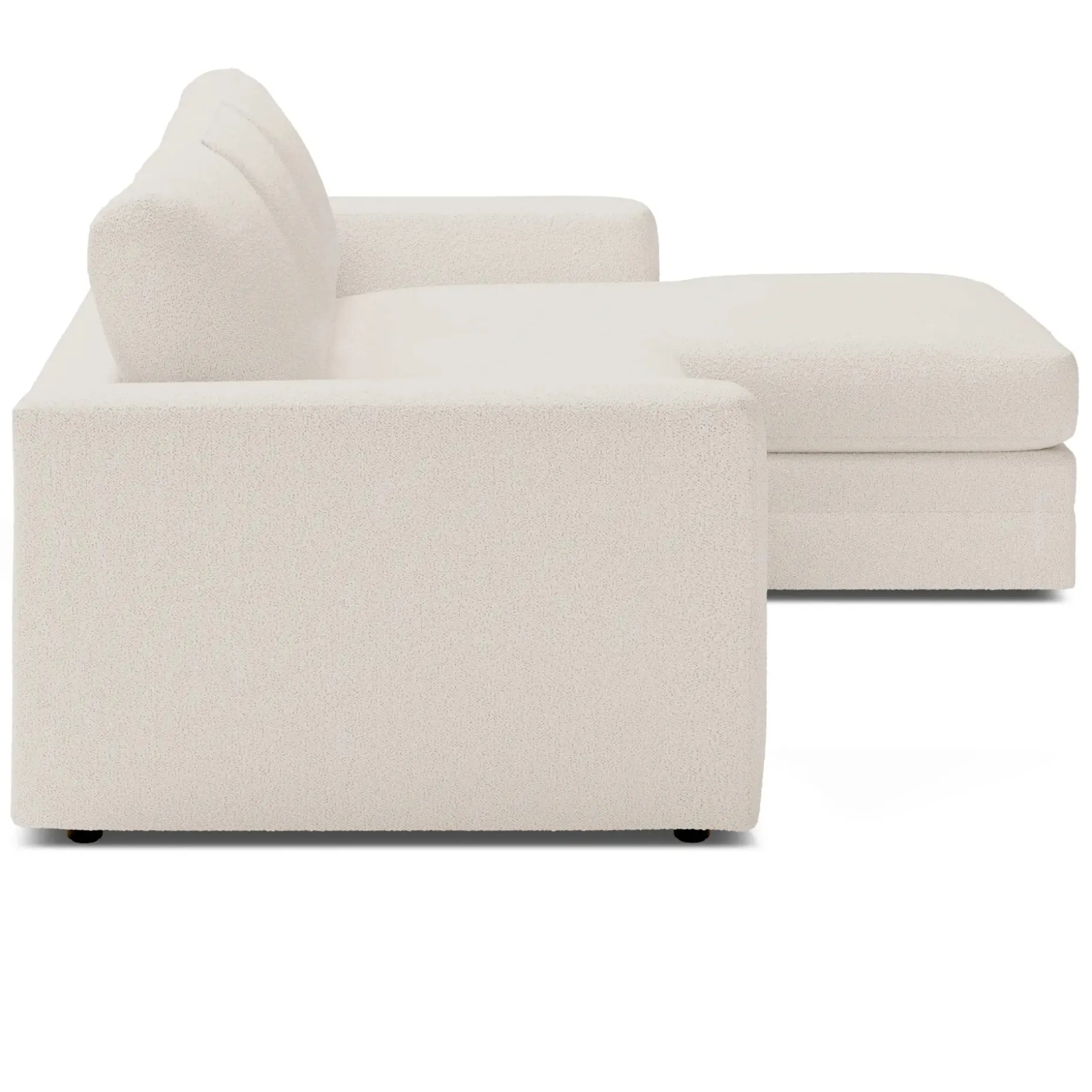 Riley 118.5" Right Sectional - Ivory Wool Bouclé