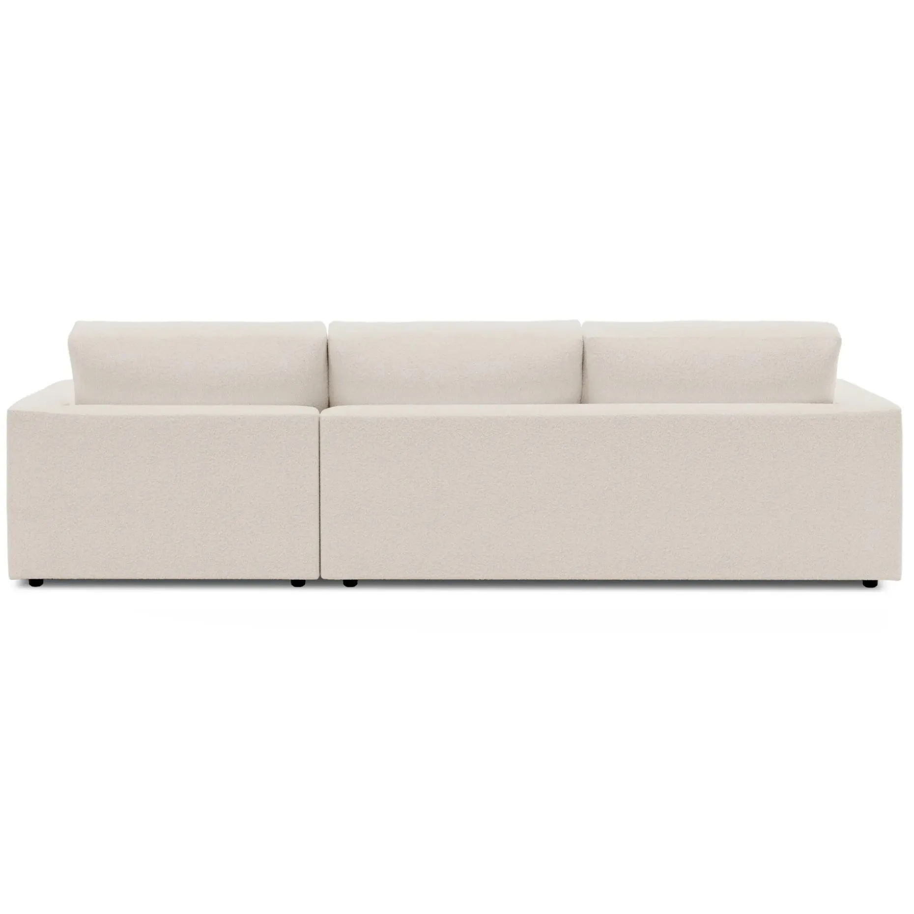 Riley 118.5" Right Sectional - Ivory Wool Bouclé