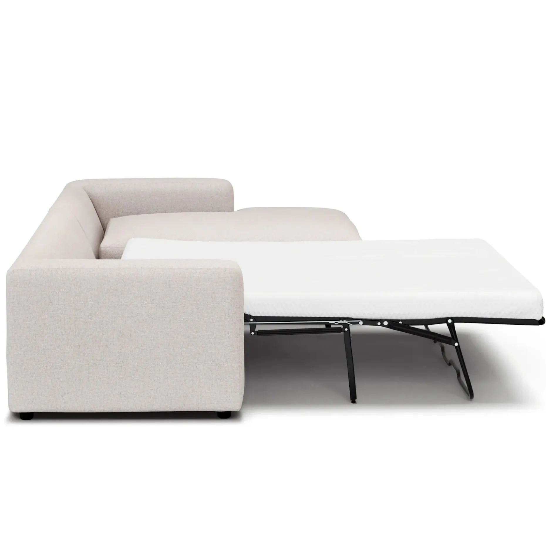 Riley 118" Right Storage Sleeper Sectional - Napa White