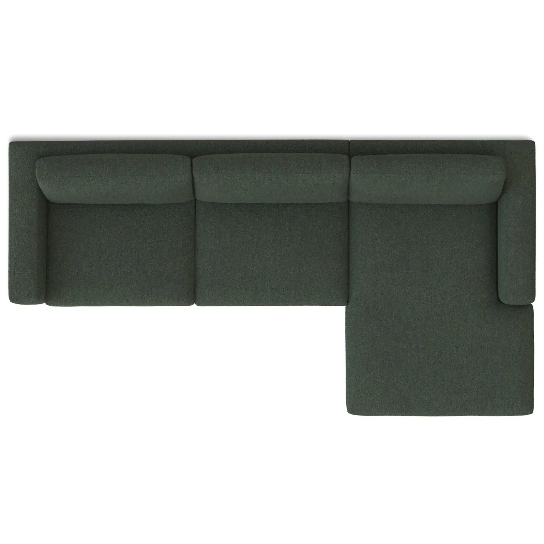Riley 118" Right Storage Sleeper Sectional - Green Wool Bouclé