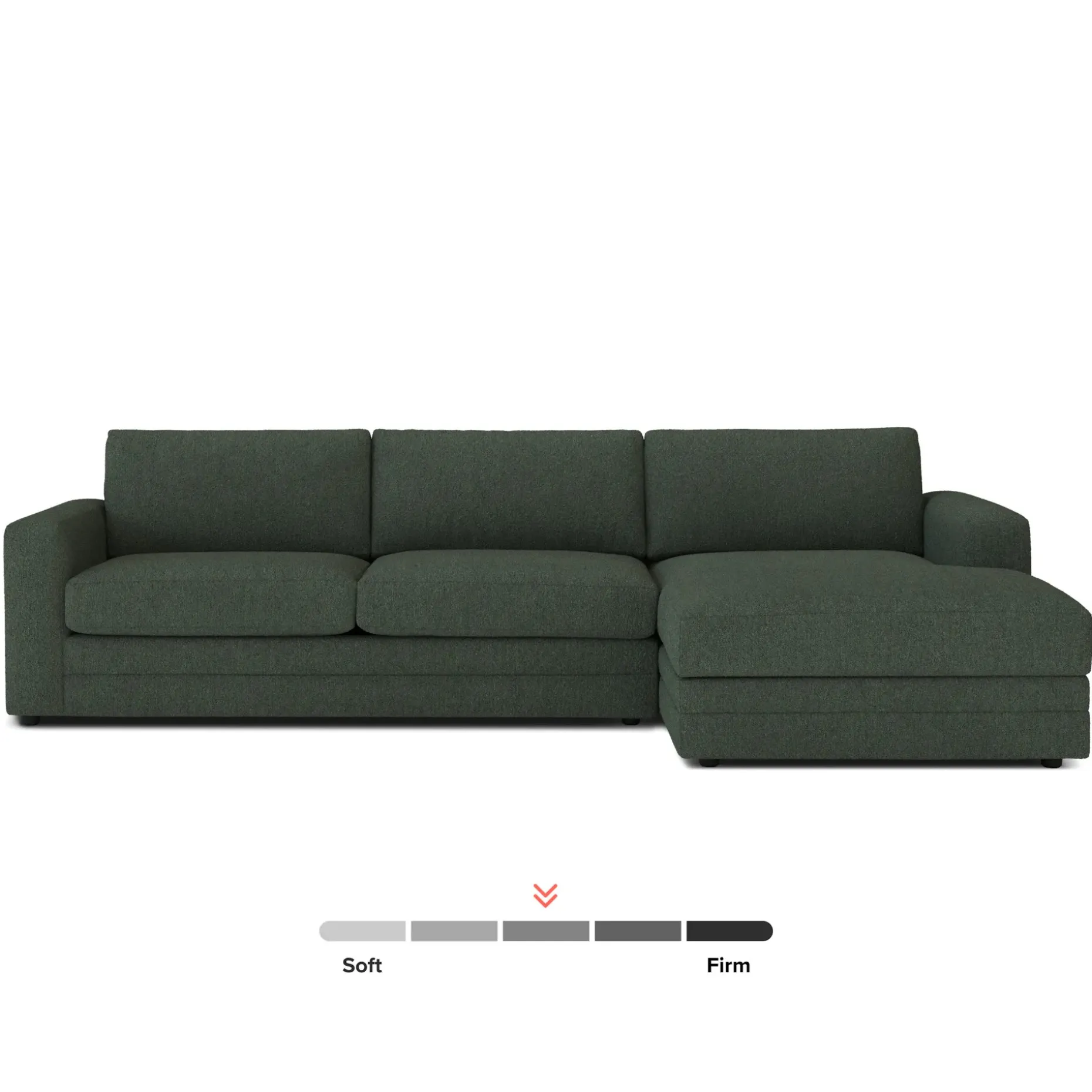Riley 118" Right Storage Sleeper Sectional - Green Wool Bouclé
