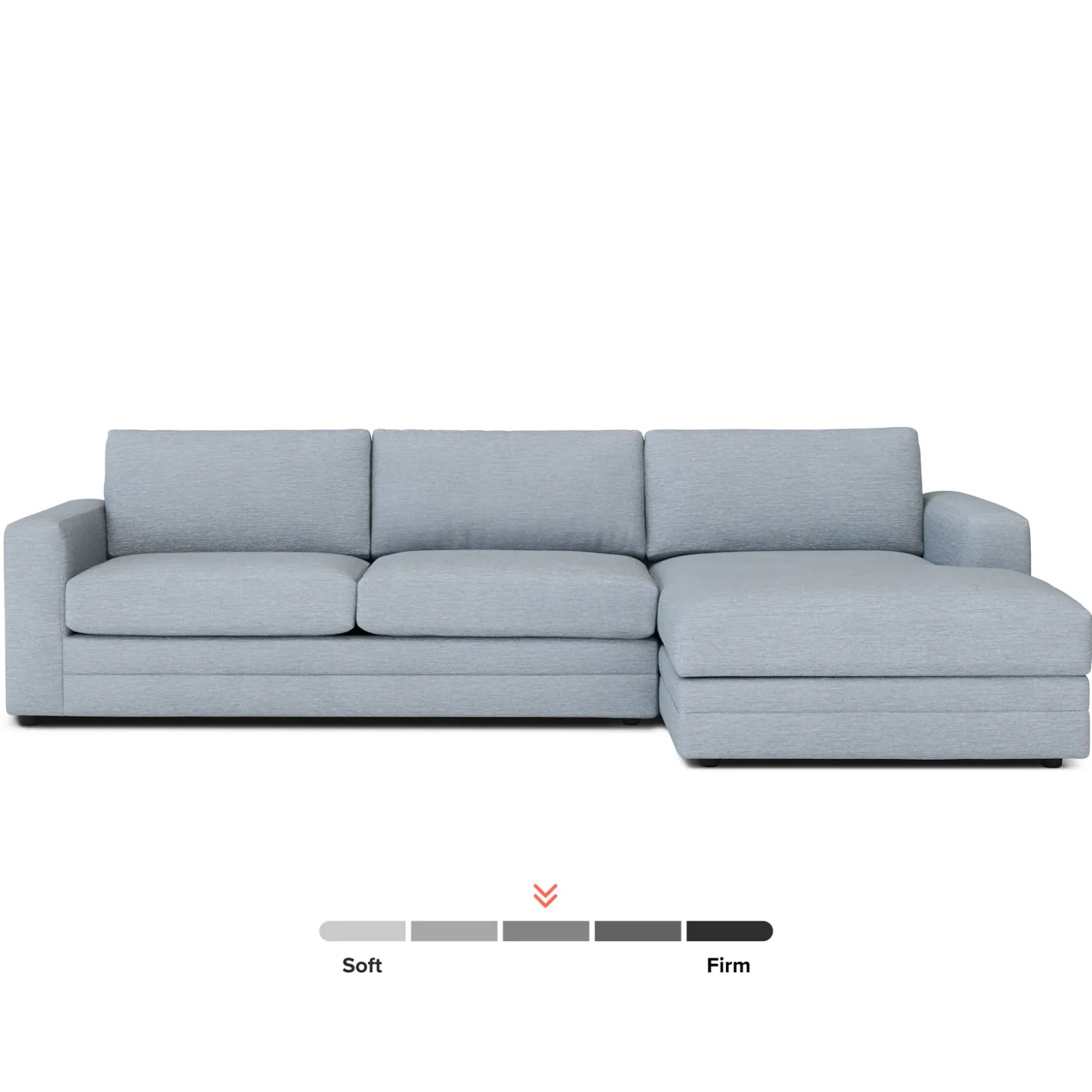 Riley 118" Right Storage Sleeper Sectional - Silver Light Blue