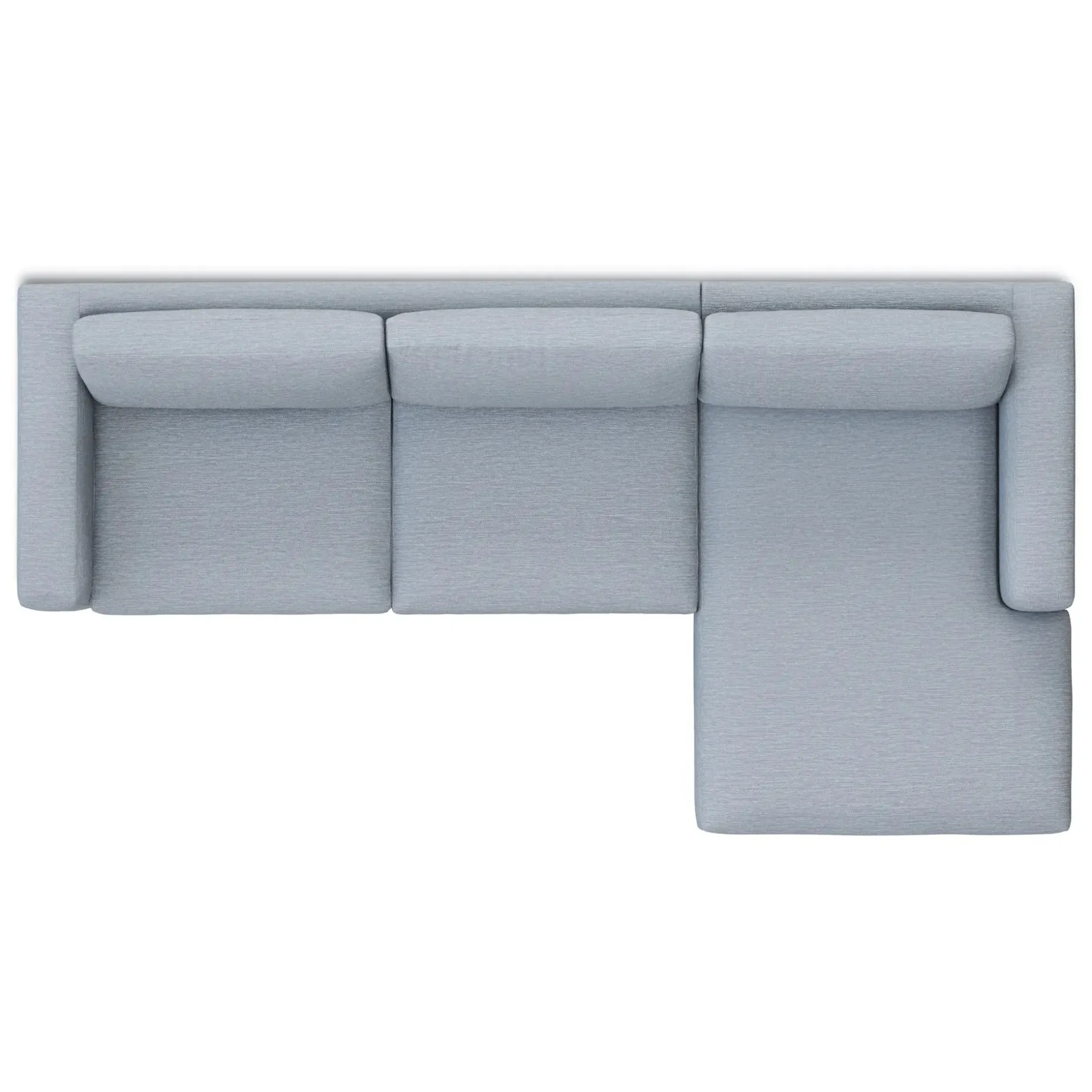 Riley 118" Right Storage Sleeper Sectional - Silver Light Blue
