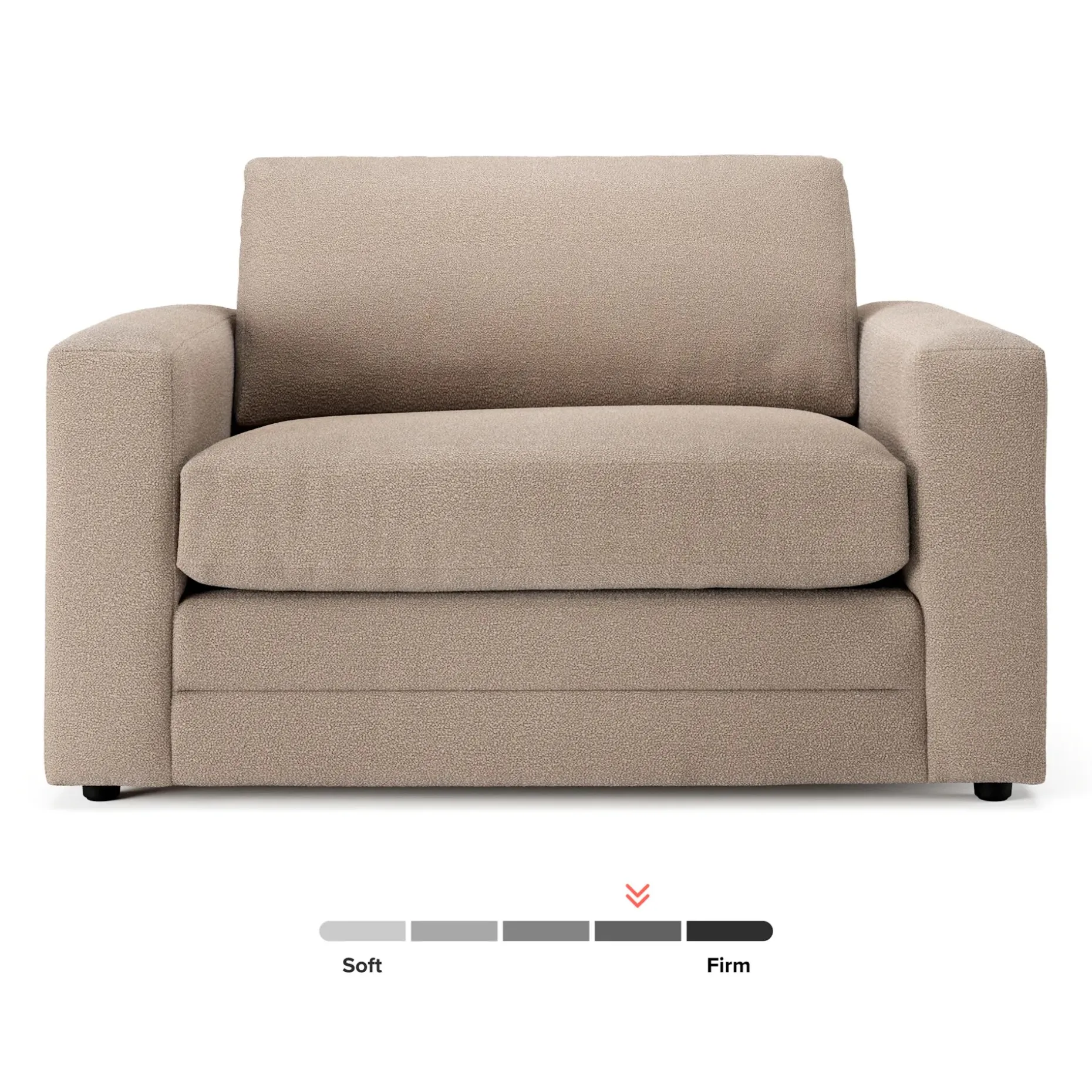 Riley 57.5" Sleeper Chair - Sandstone Wool Bouclé