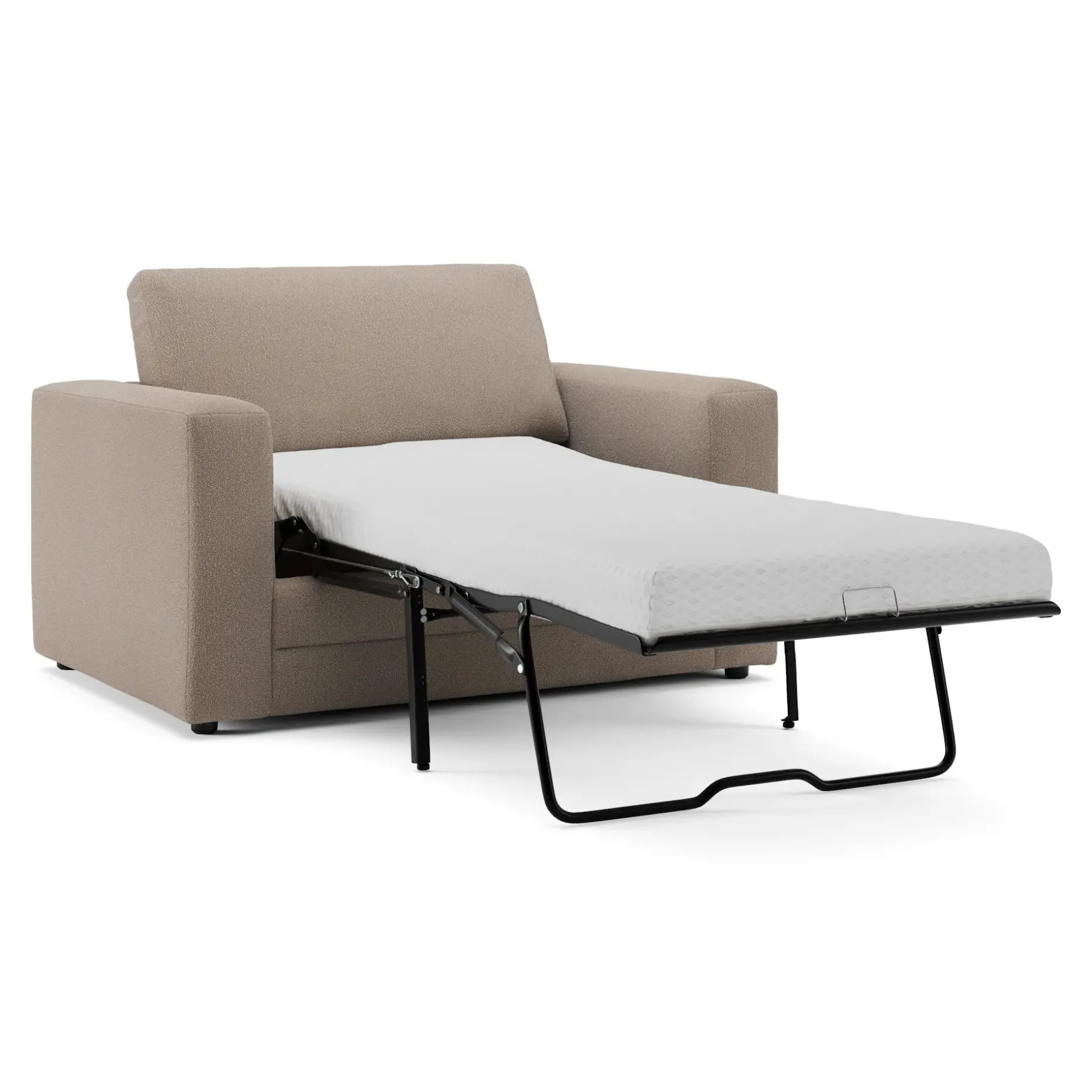 Riley 57.5" Sleeper Chair - Sandstone Wool Bouclé