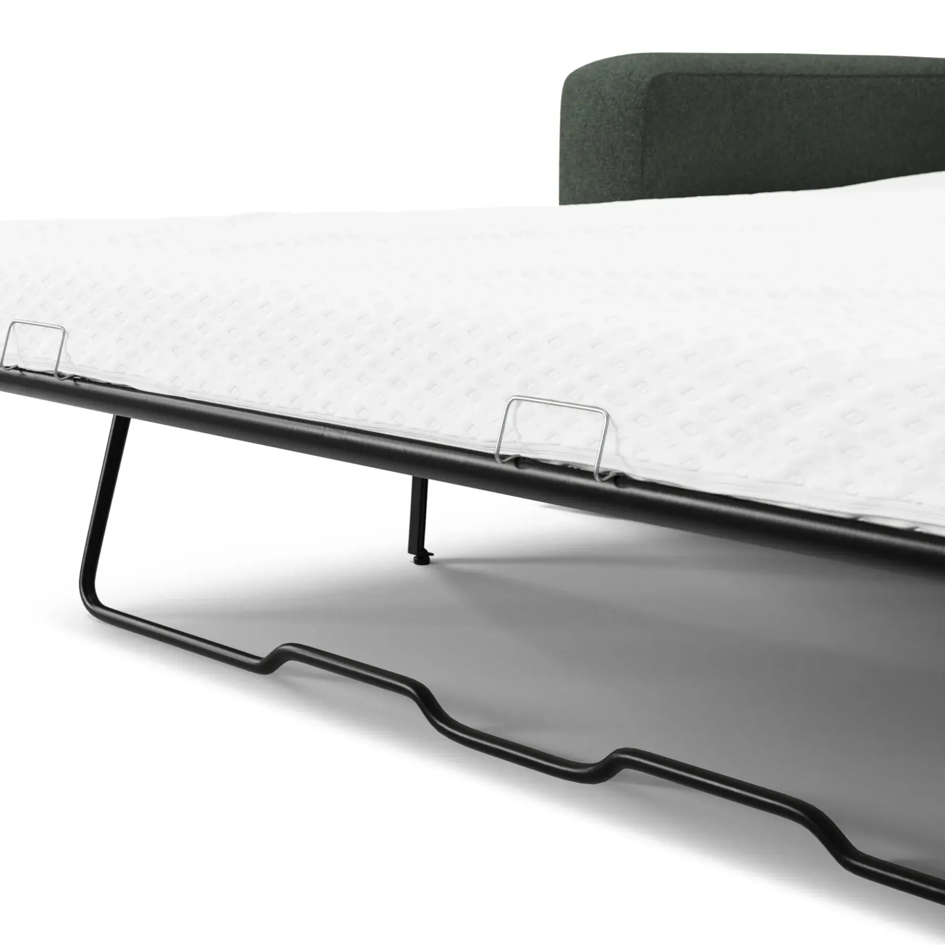 Riley 84" Sofa Bed - Green Wool Bouclé