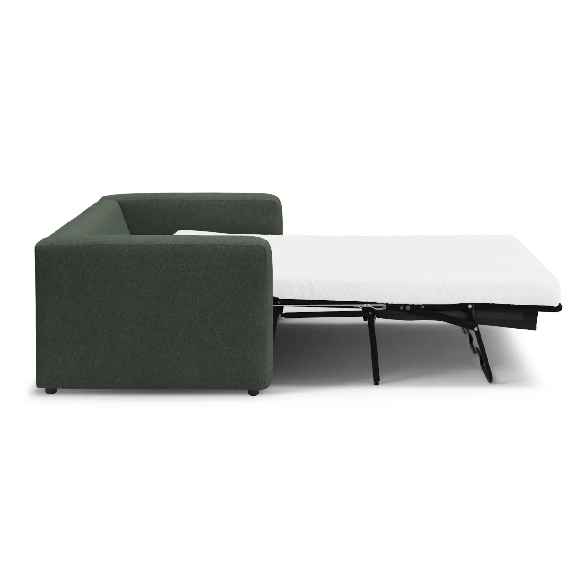 Riley 84" Sofa Bed - Green Wool Bouclé