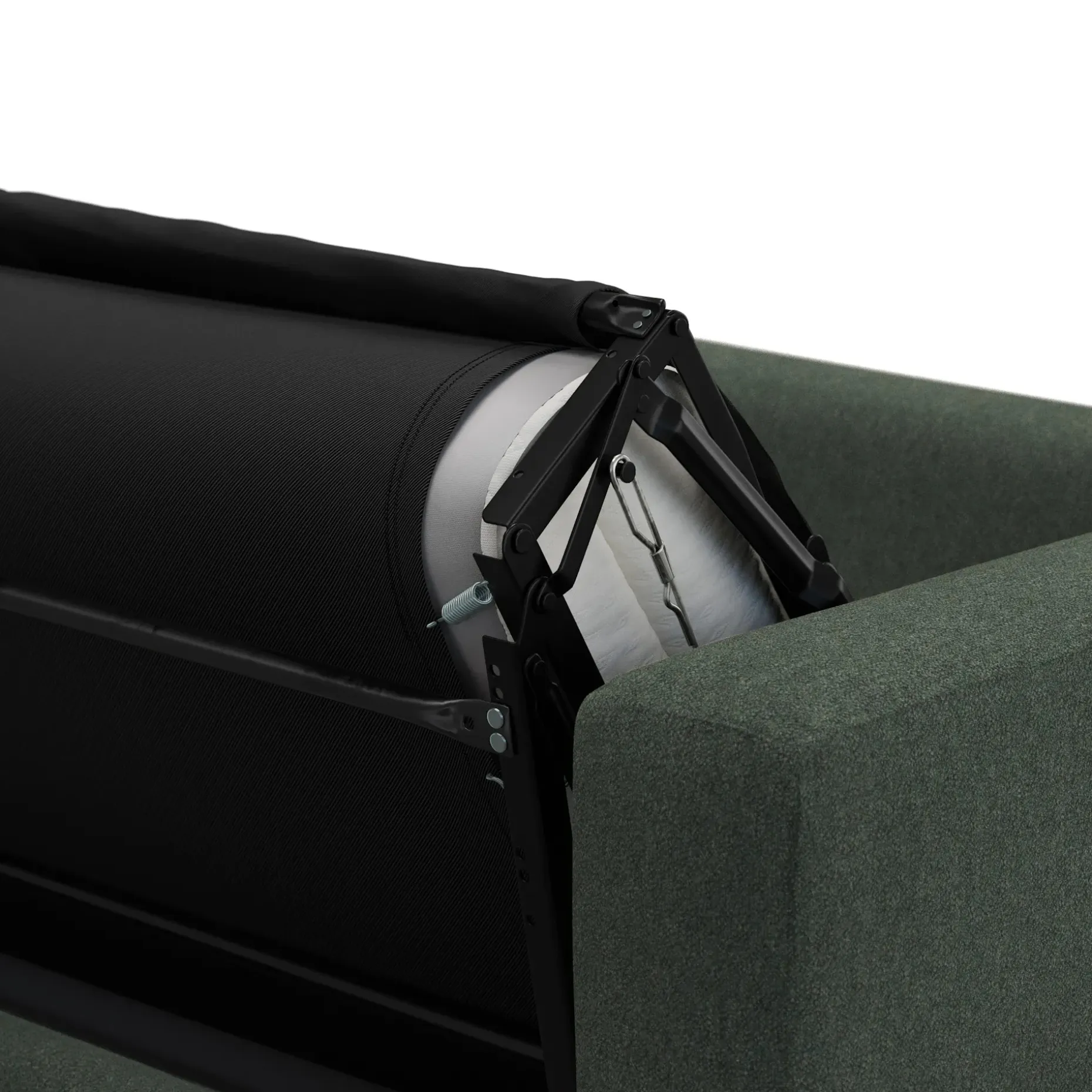 Riley 84" Sofa Bed - Green Wool Bouclé
