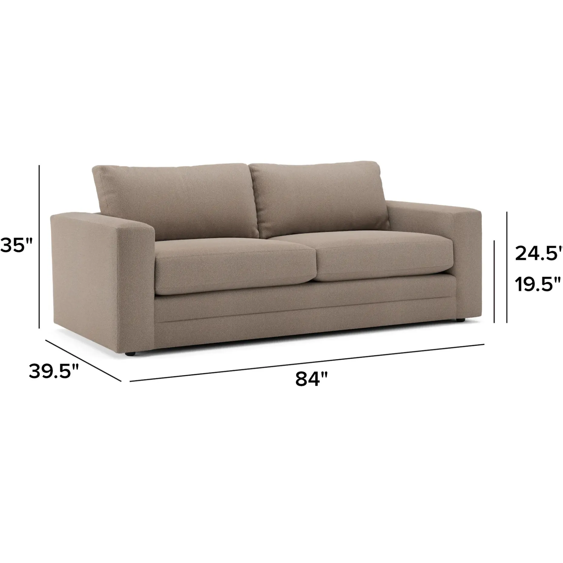 Riley 84" Sofa Bed - Sandstone Wool Bouclé