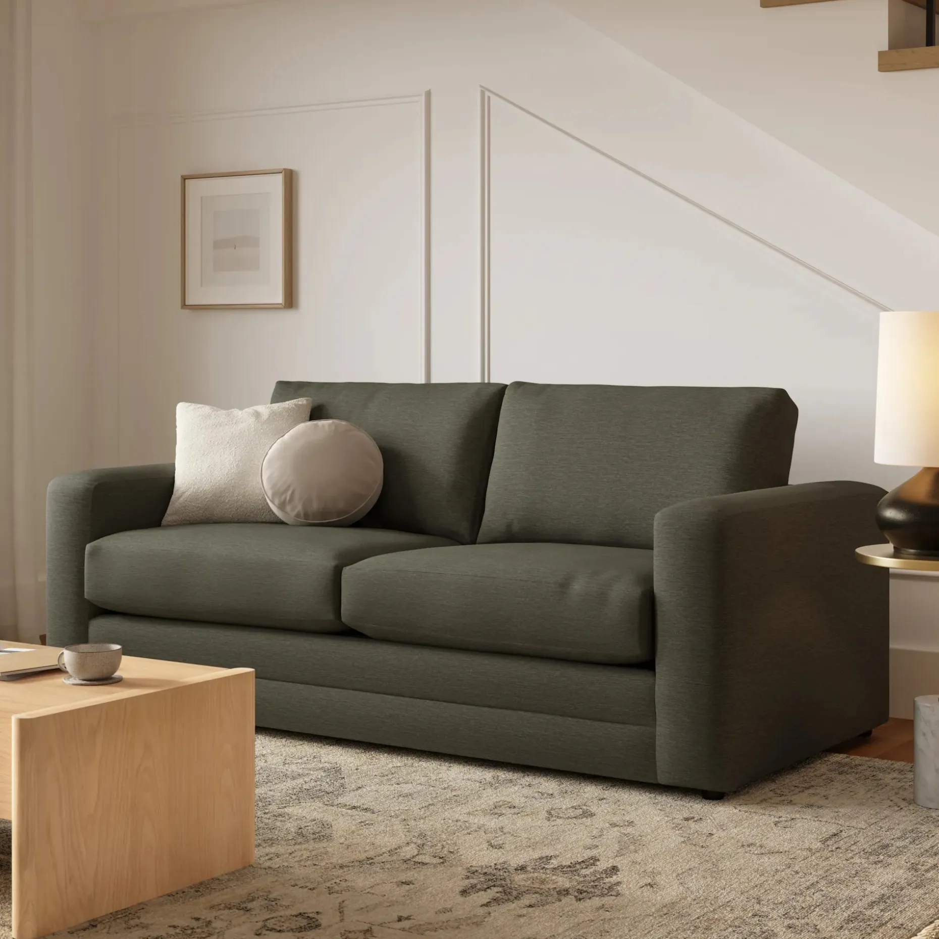 Riley 84" Sofa Bed - Silver Moss