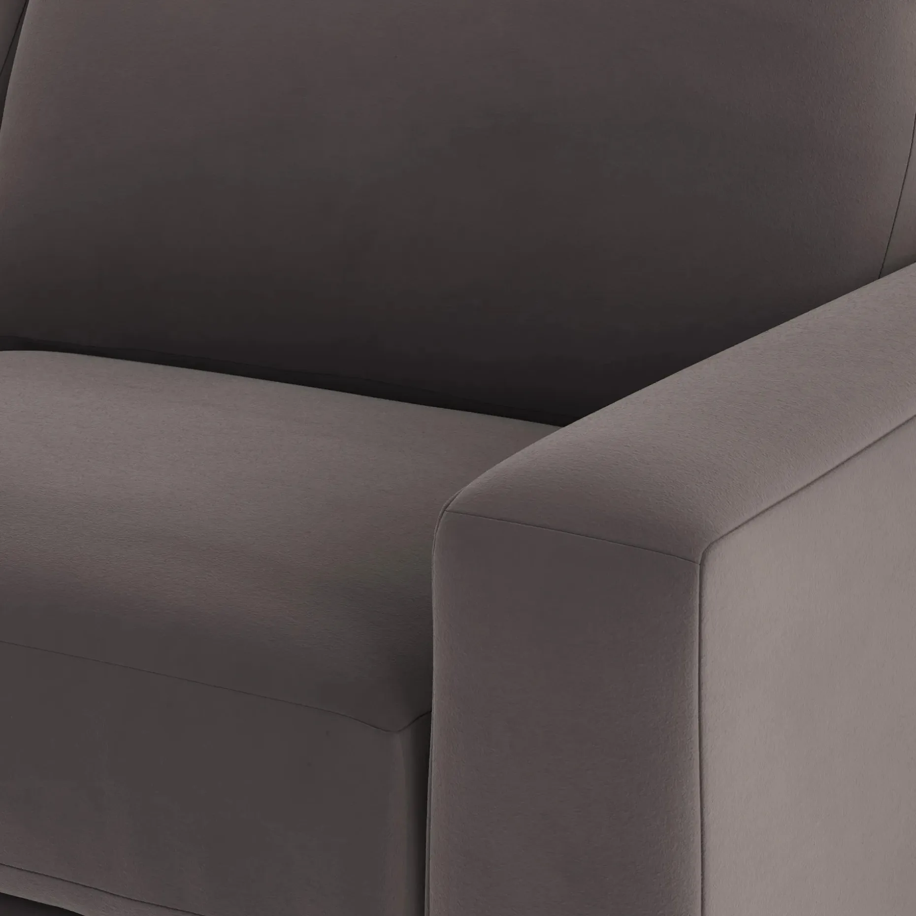 Riley 114" Velvet Corner Sectional - Hale Warm Gray