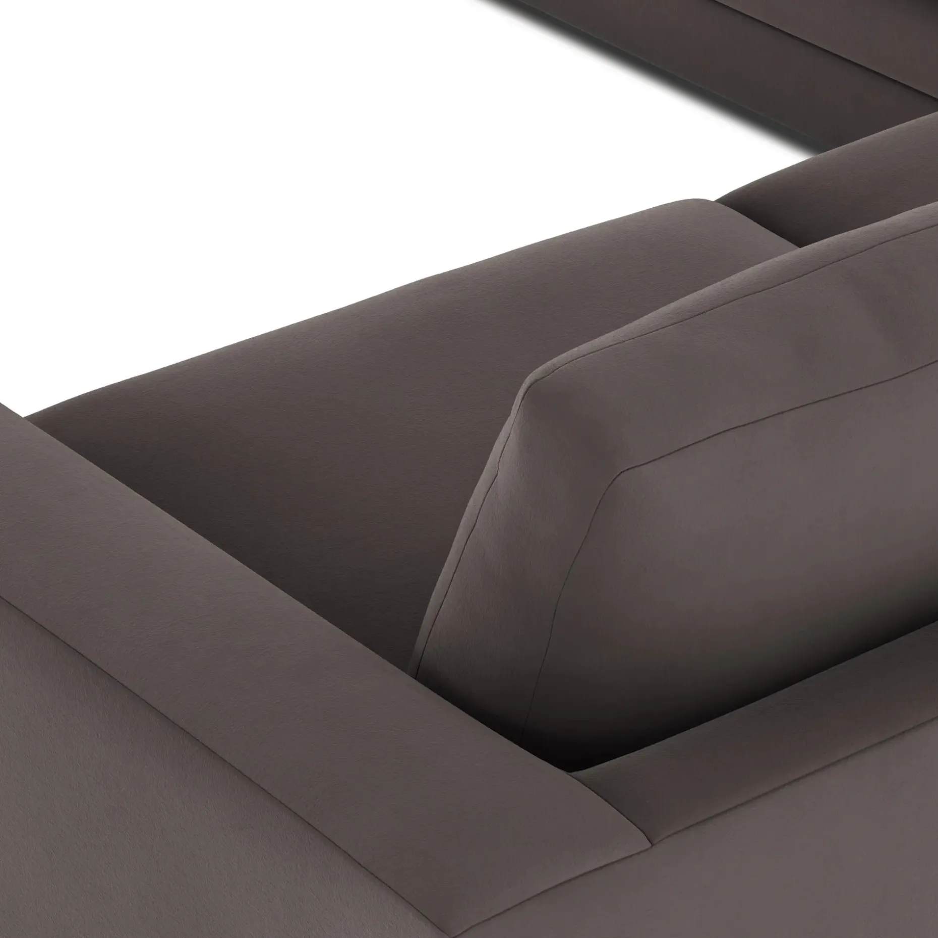 Riley 114" Velvet Corner Sectional - Hale Warm Gray