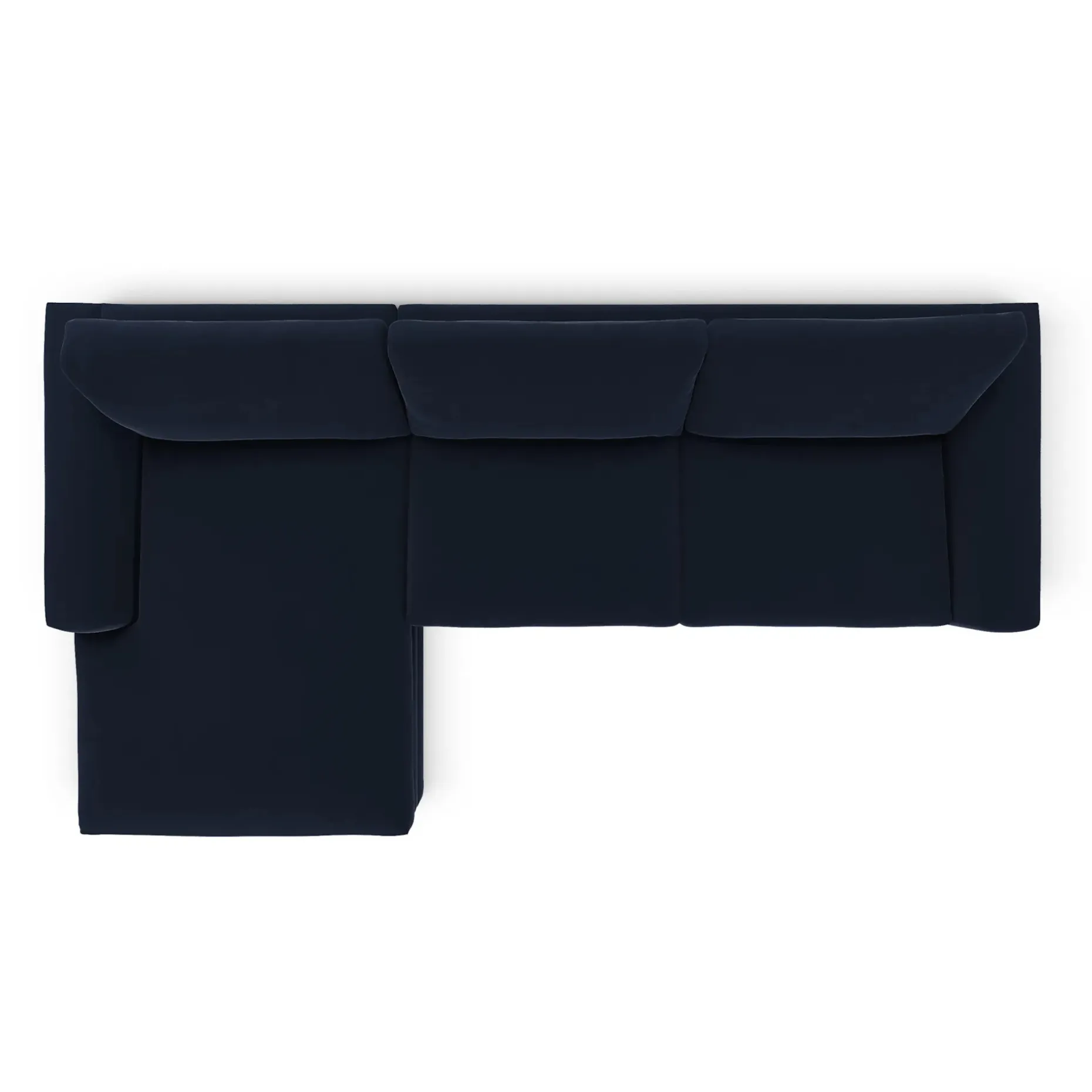 Riley 118.5" Velvet Left Sectional - Hale Ink