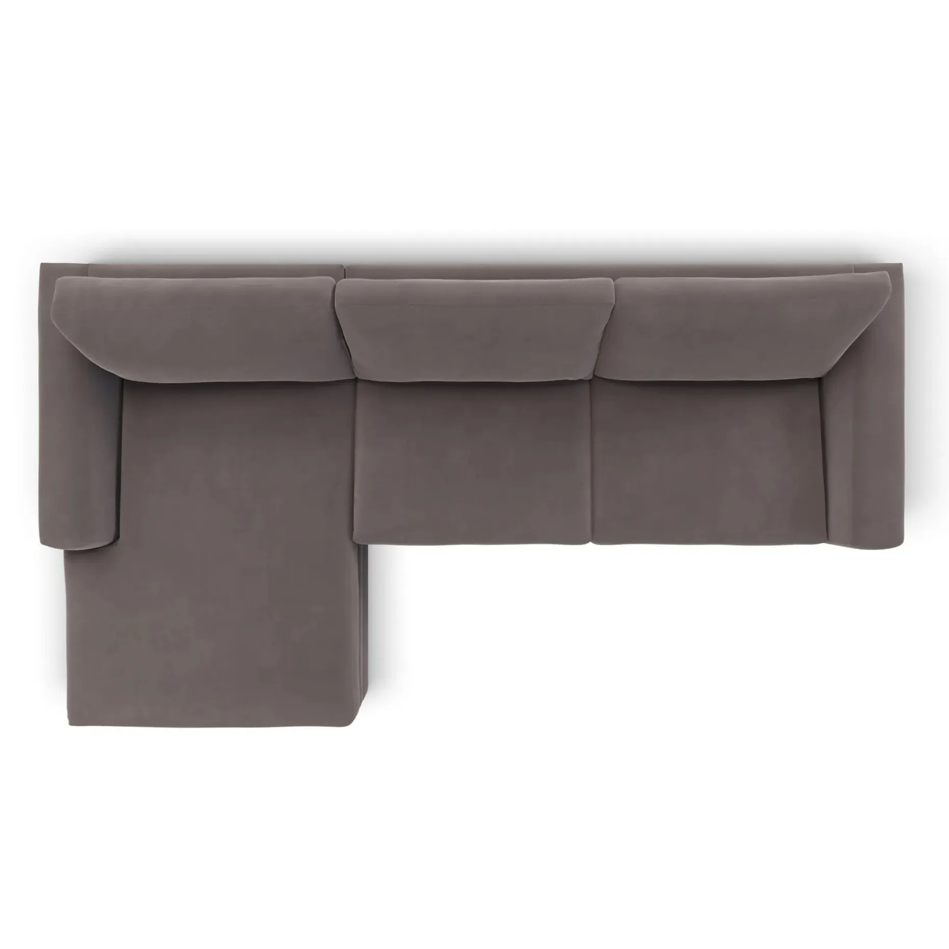 Riley 118.5" Velvet Left Sectional - Hale Warm Gray
